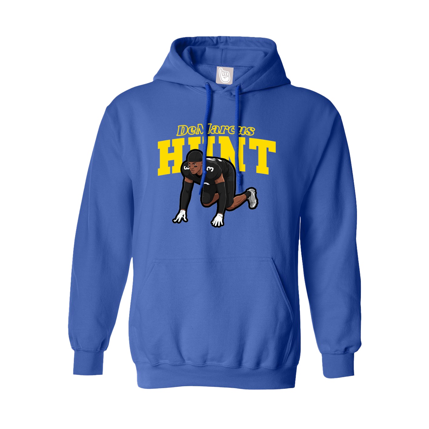 Youth Hoodie — Name Arch in Royal