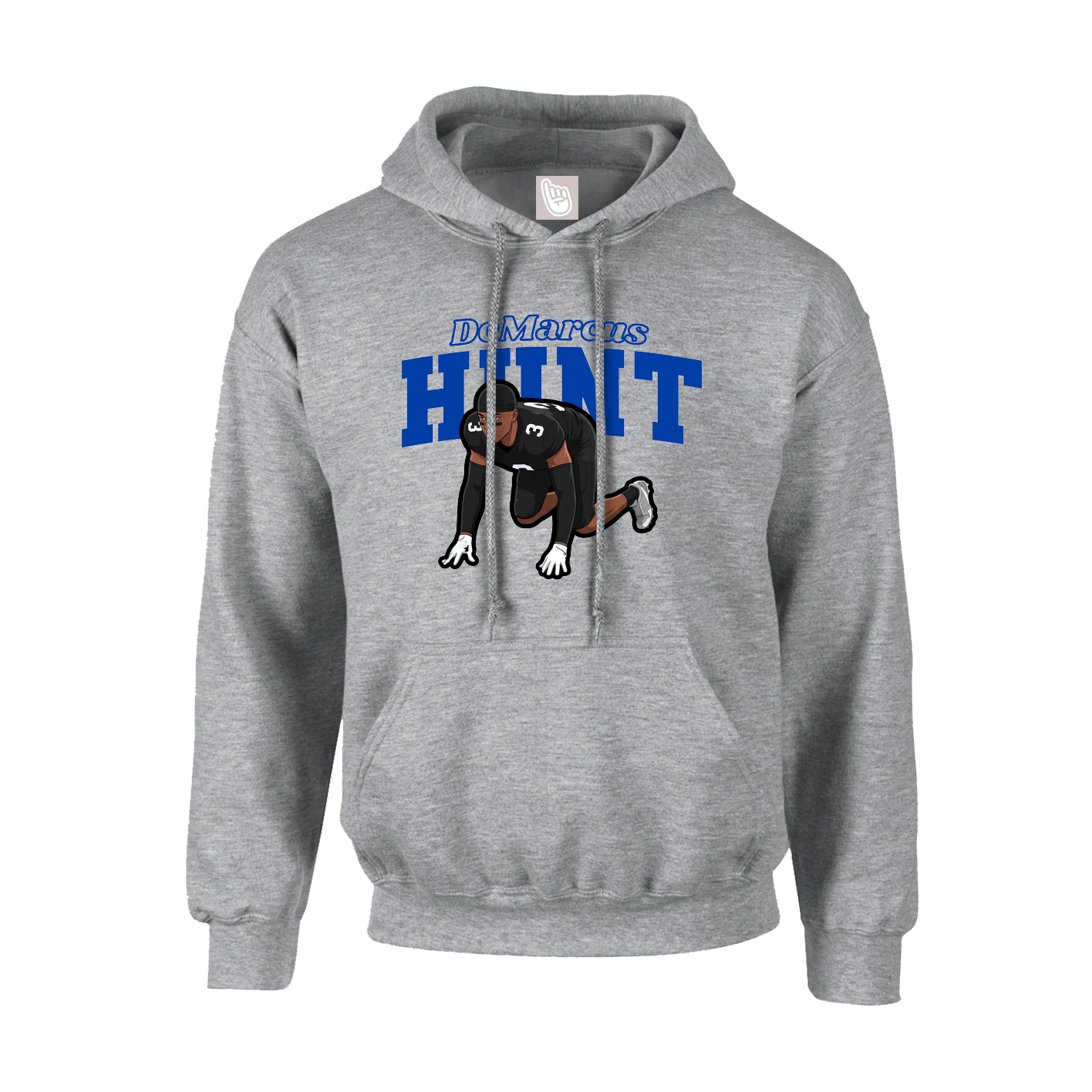 Youth Hoodie — Name Arch in Grey