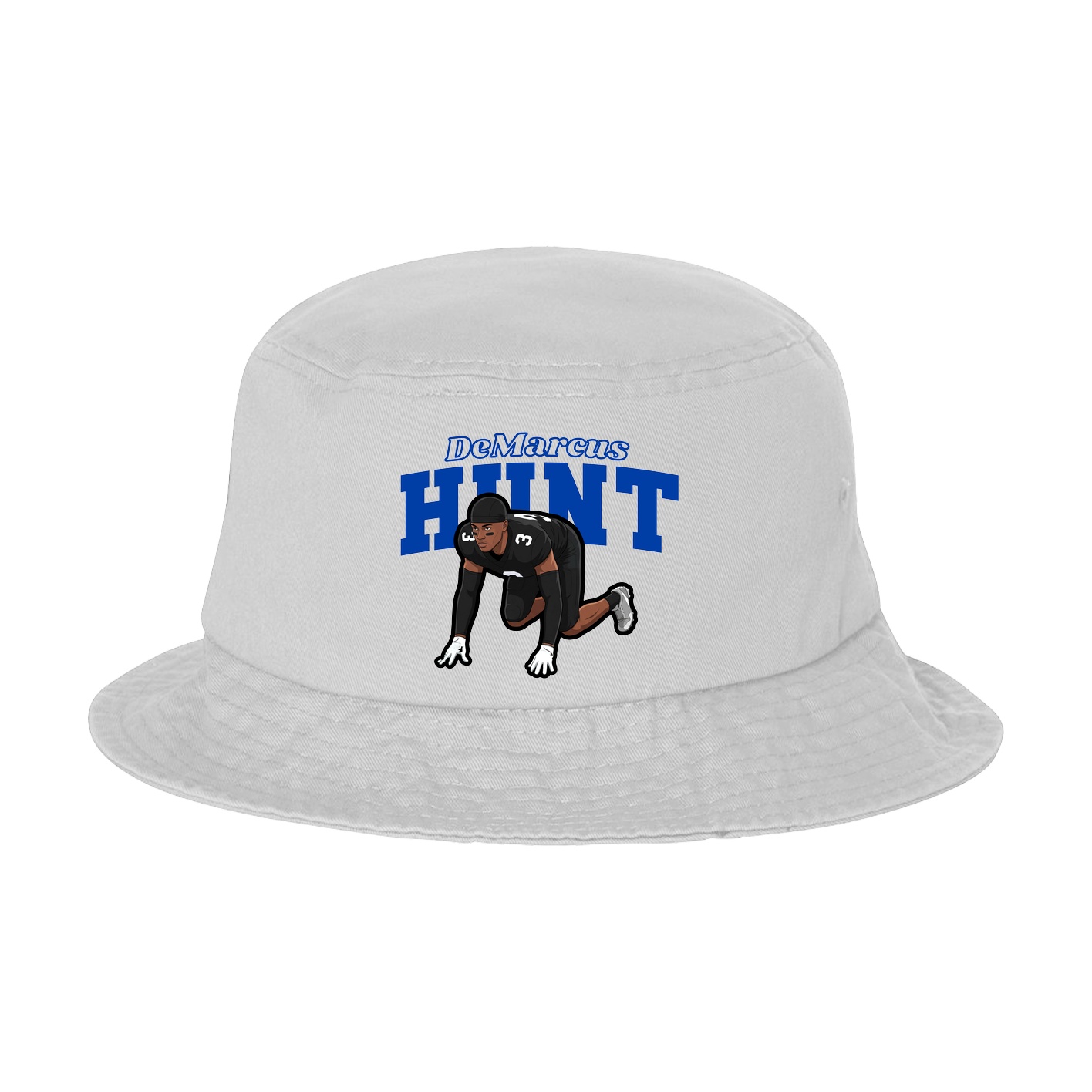 Bucket Cap — Name Arch in White