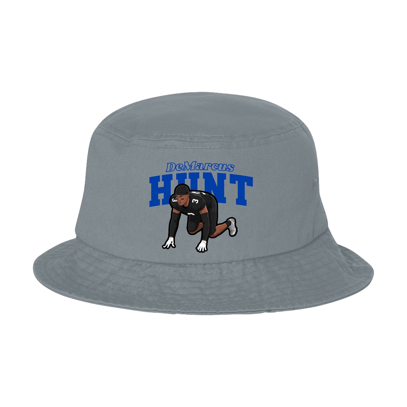 Bucket Cap — Name Arch in Grey