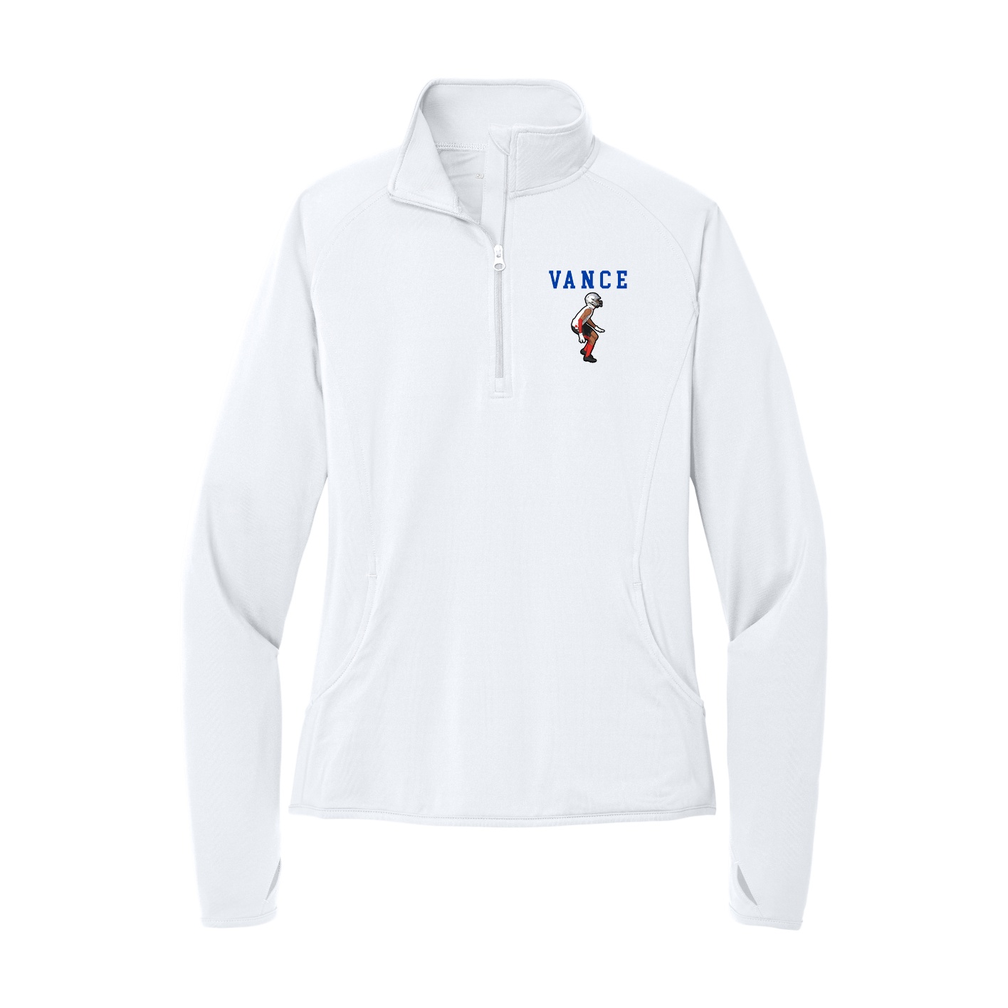 Women's Q-Zip Pullover — Shirsey in White