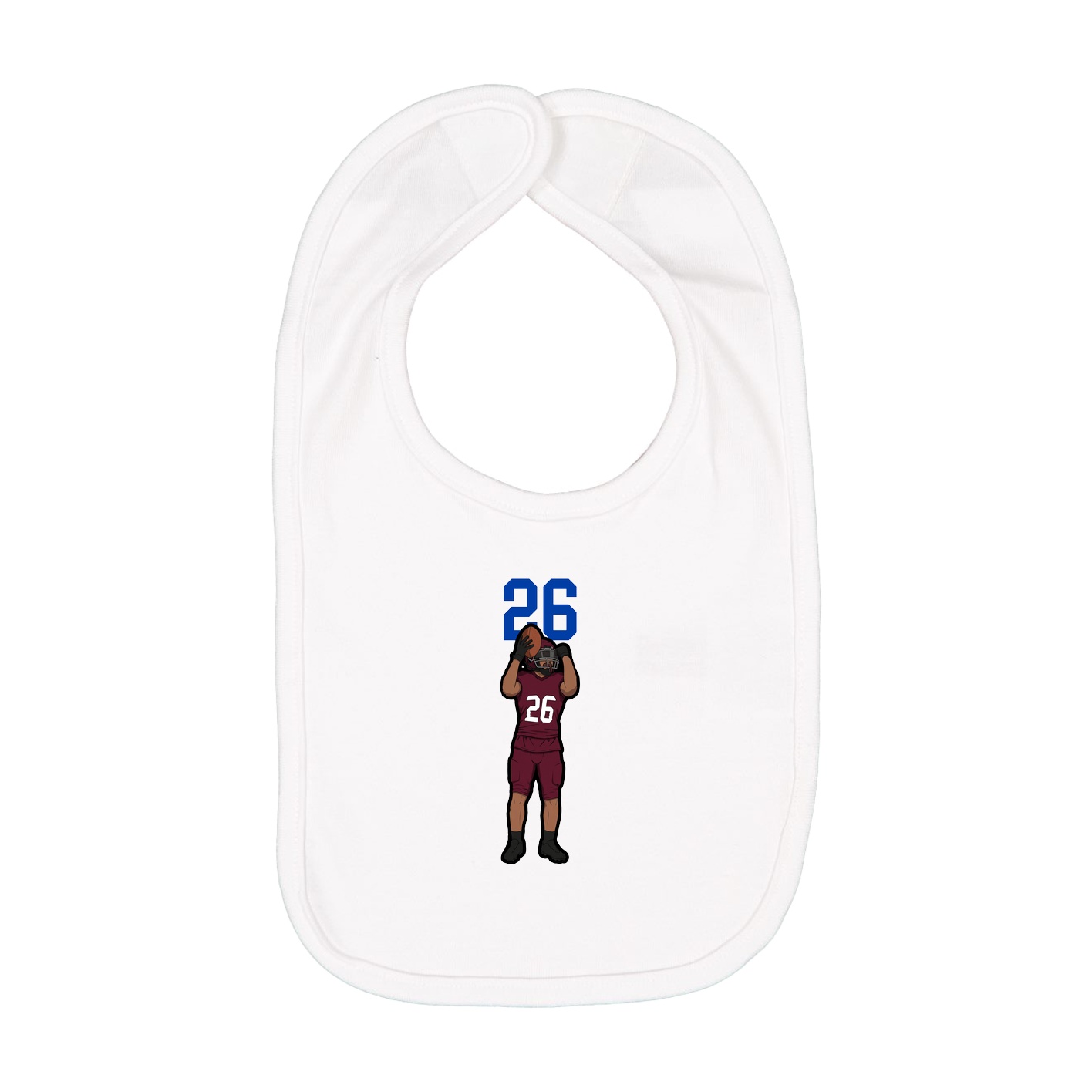 Infant Bib — Number Top in White