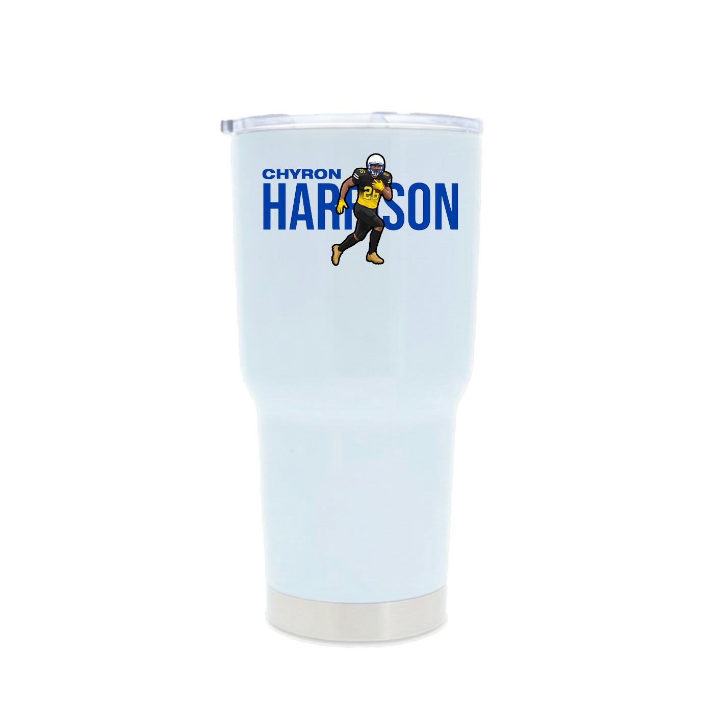 30oz Stainless Steel Tumbler — Player Name in White