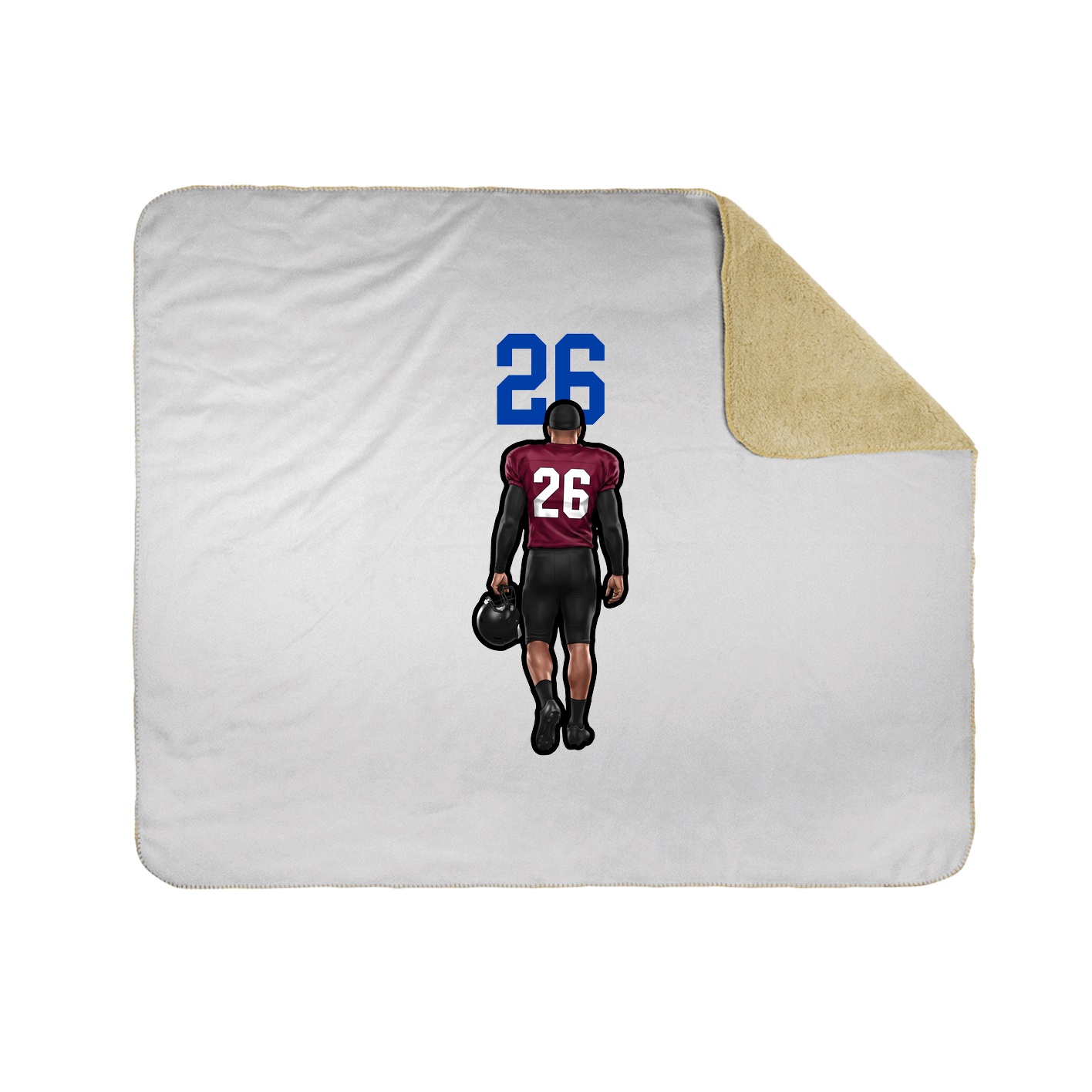 Throw Blanket — Number Top in White