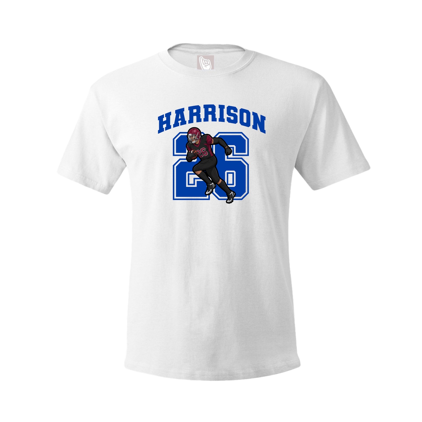 Youth Tee — Number in White