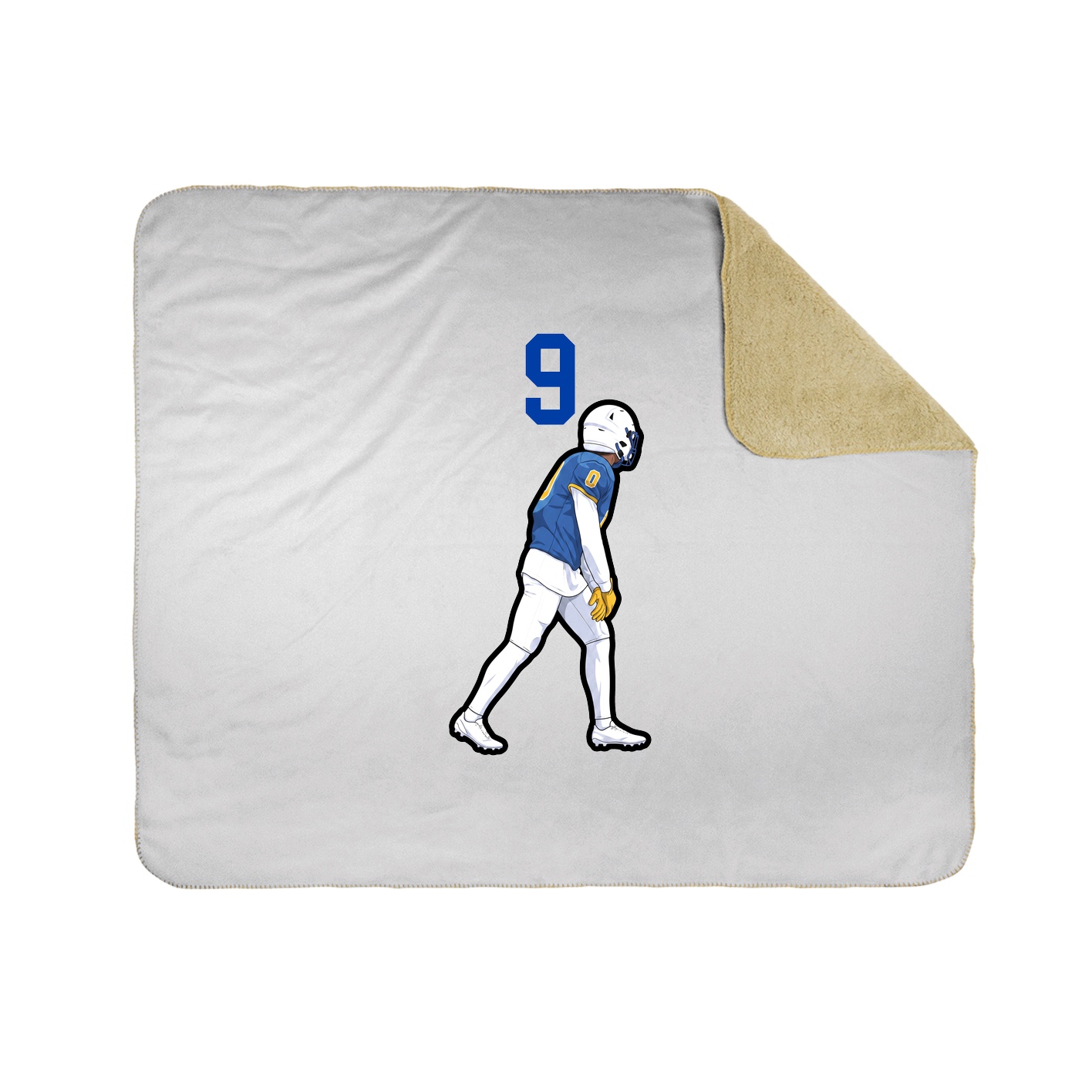 Throw Blanket — Number Top in White