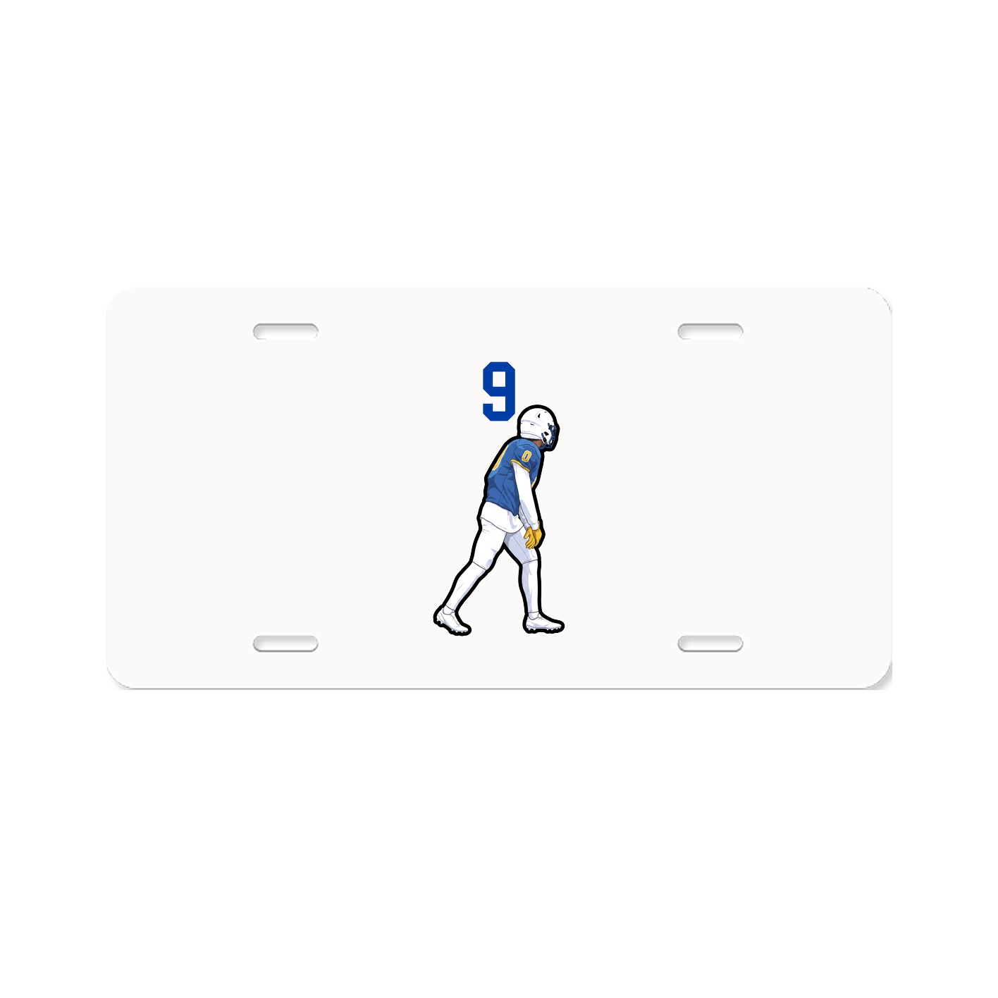 License Plate — Number Top in Classic