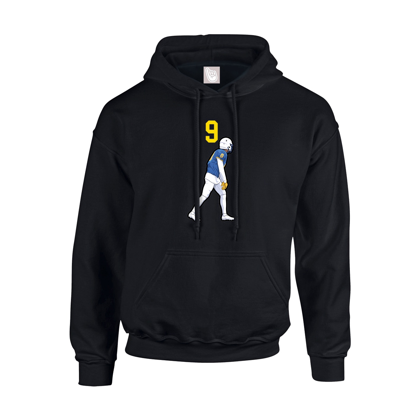 Youth Hoodie — Number Top in Black
