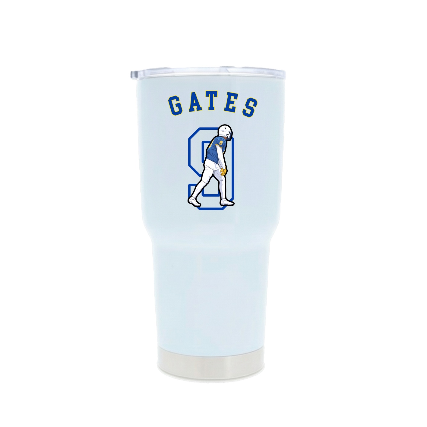 30oz Stainless Steel Tumbler — Shirsey Arch in White