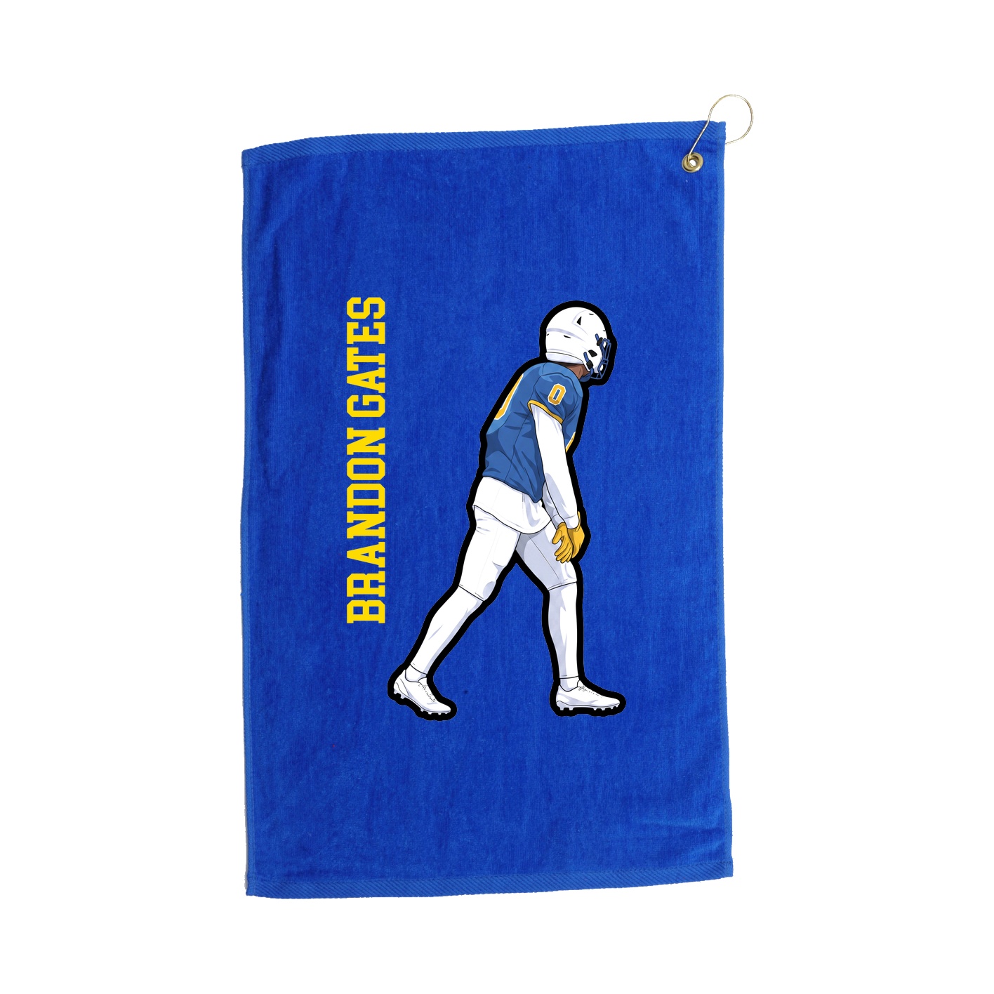 Golf Towel — Name Vertical in Royal