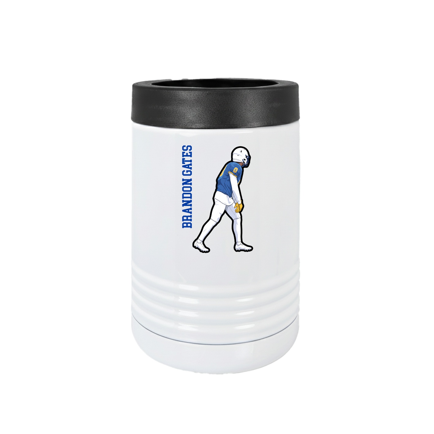 Beverage Holder — Name Vertical in White