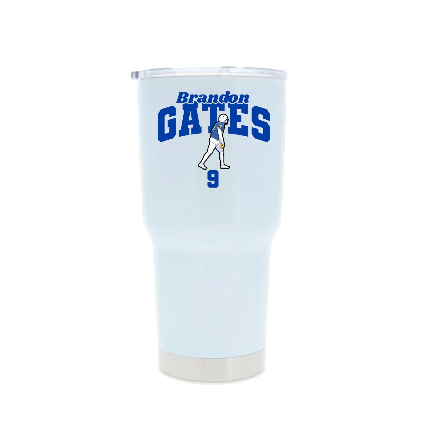 30oz Stainless Steel Tumbler — Signature Arch in White