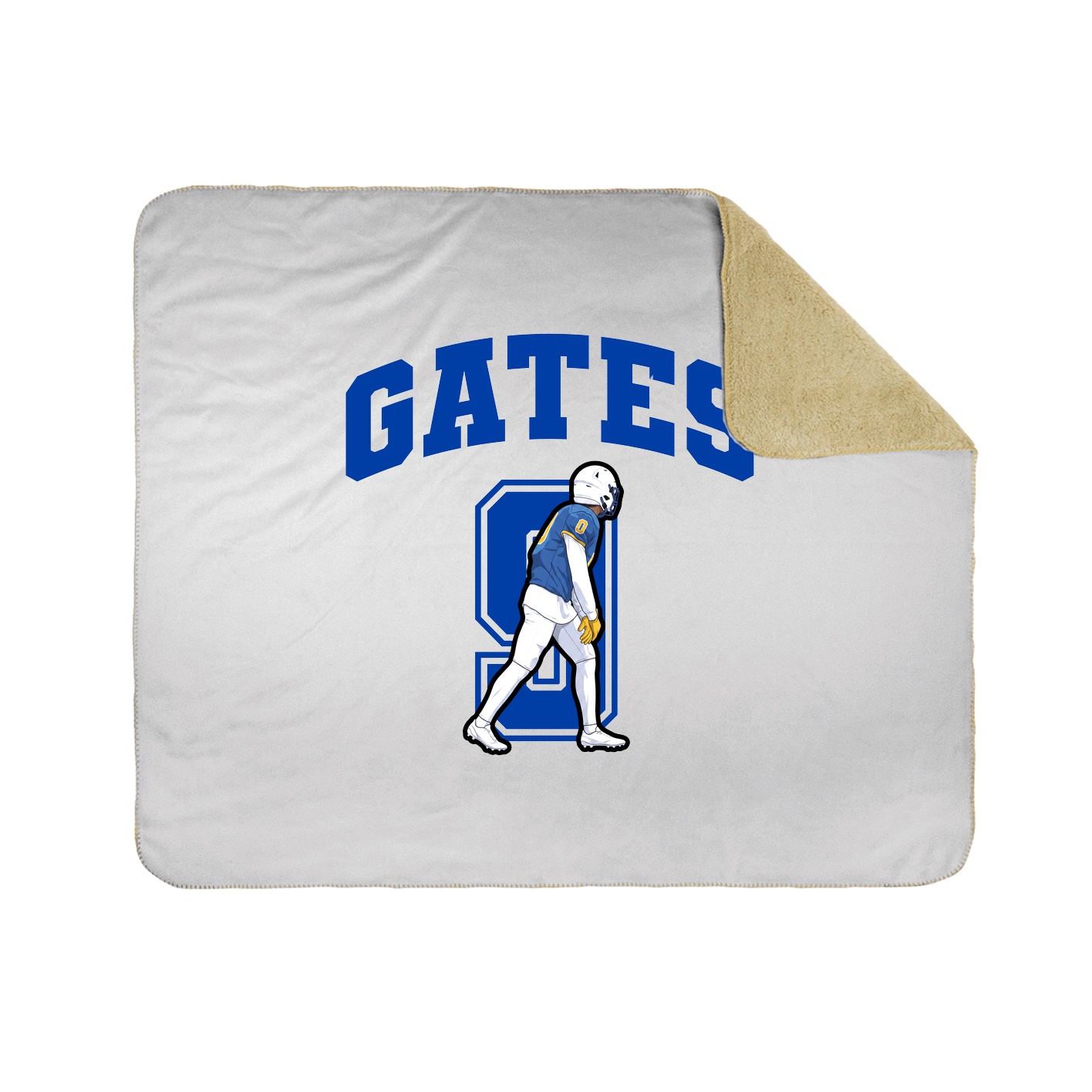 Throw Blanket — Number in White