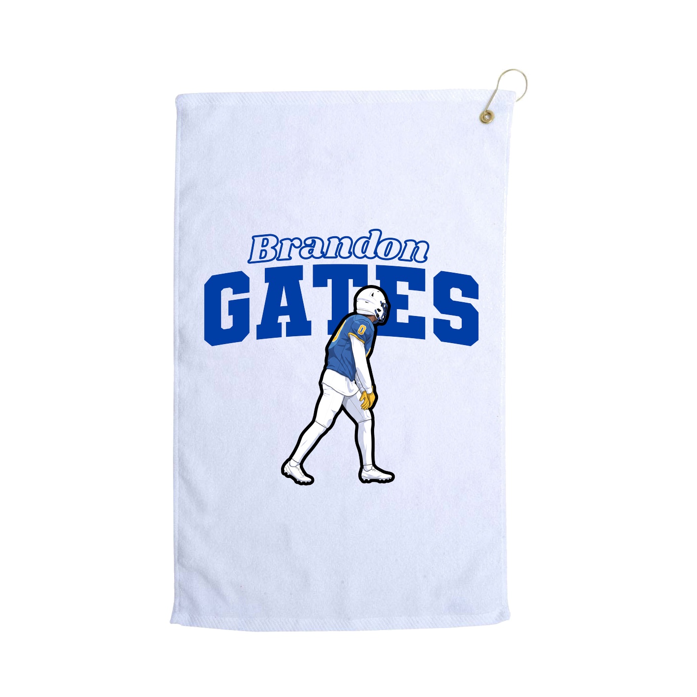 Golf Towel — Name Arch in White