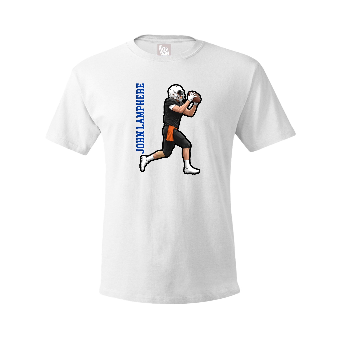 Tee — Name Vertical in White