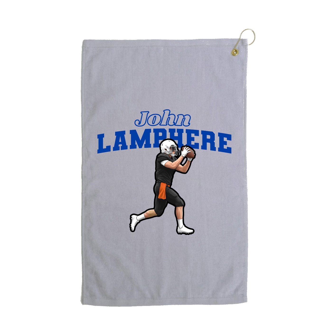 Golf Towel — Name Arch in Grey