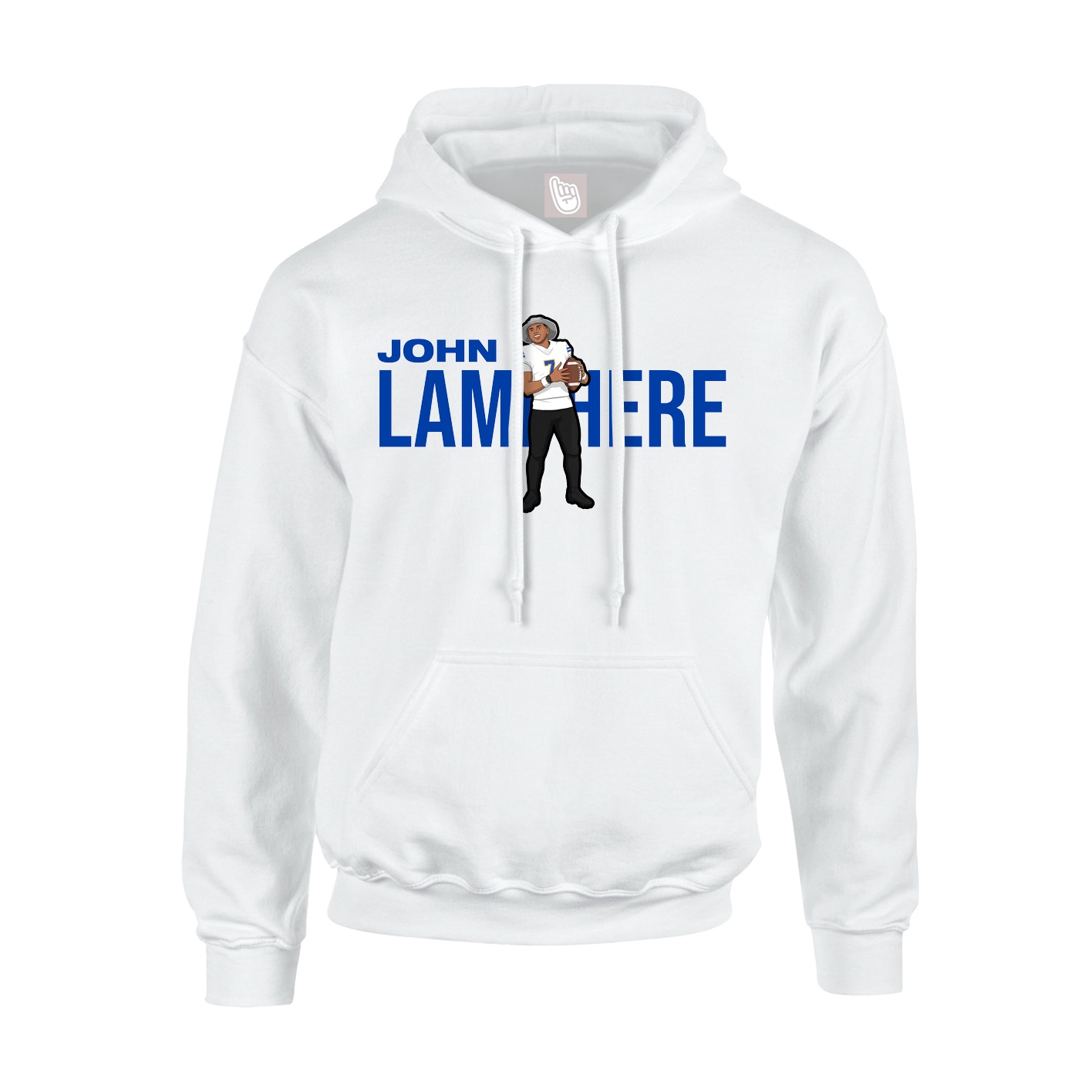 Youth Hoodie — Player Name in White