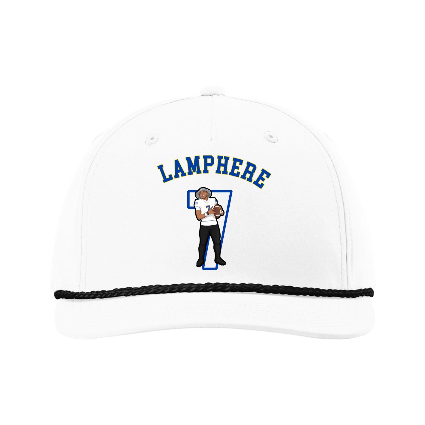 Five-Panel Classic Rope Cap — Shirsey Arch in White
