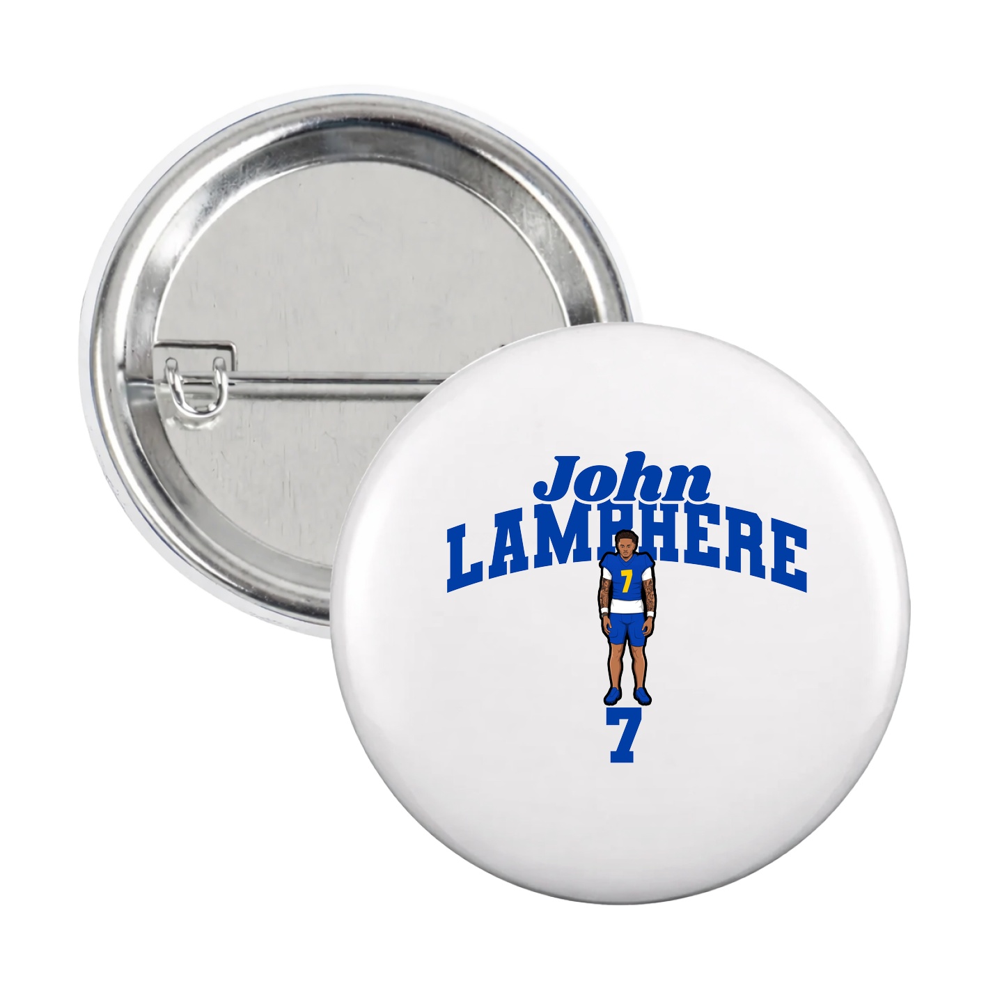 Game Day Button — Signature Arch in White