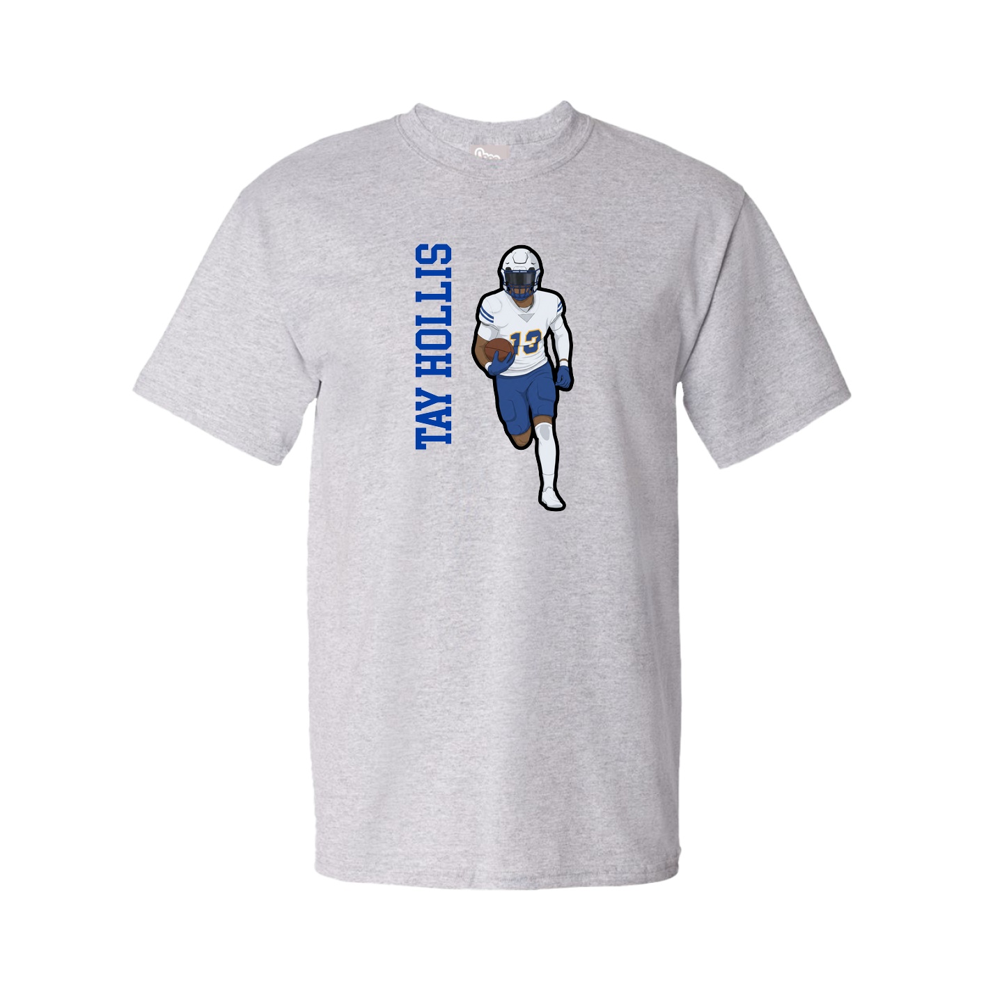 Tee — Name Vertical in Grey