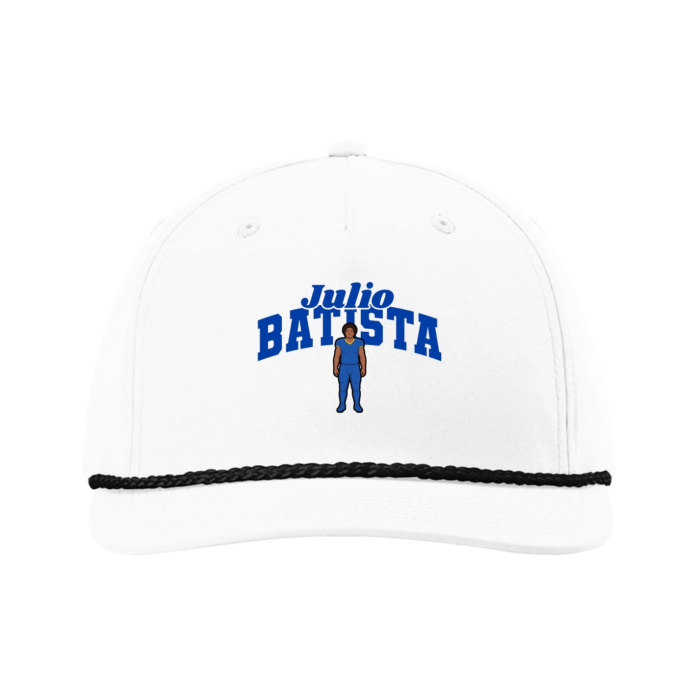 Five-Panel Classic Rope Cap — Signature Arch in White