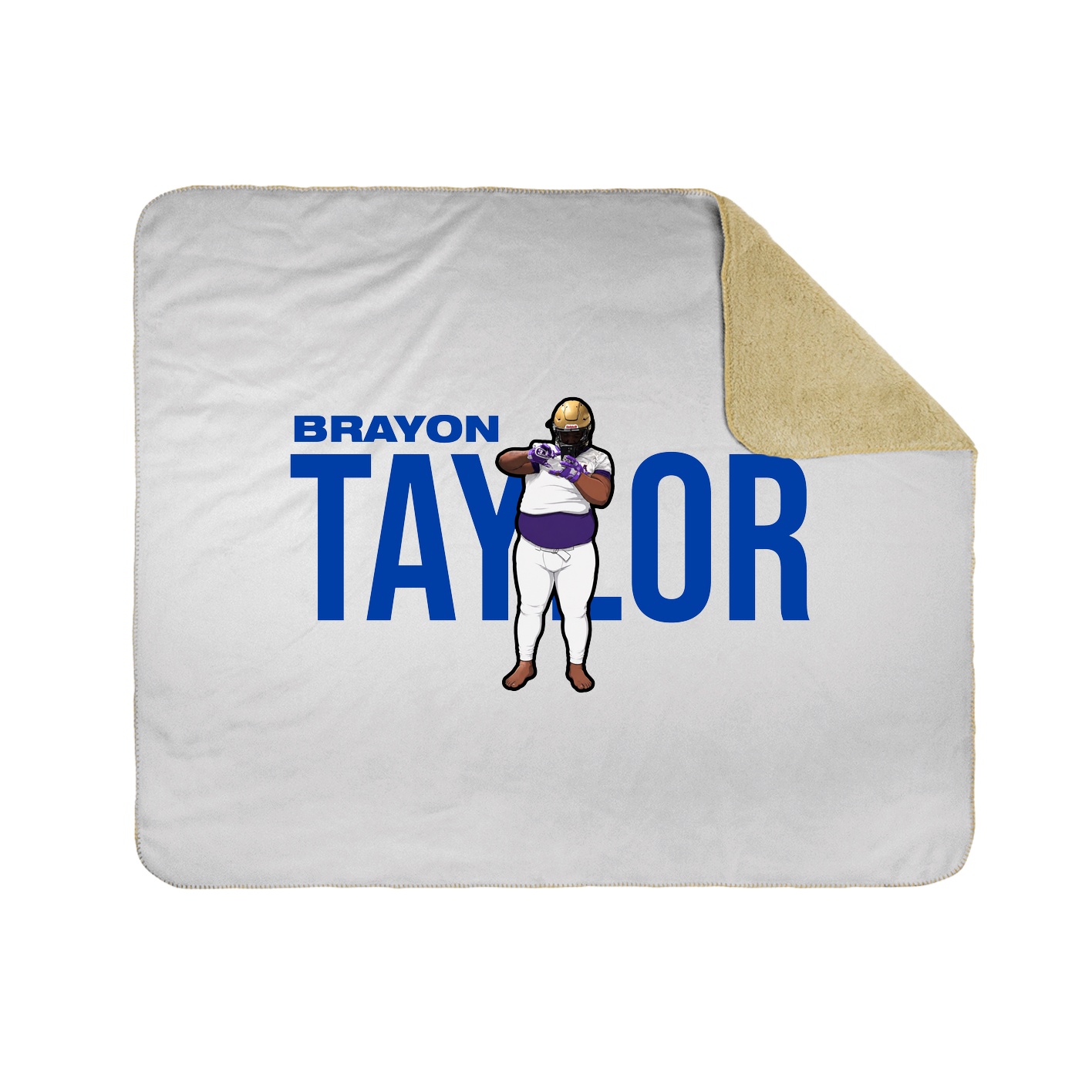 Throw Blanket — Player Name in White