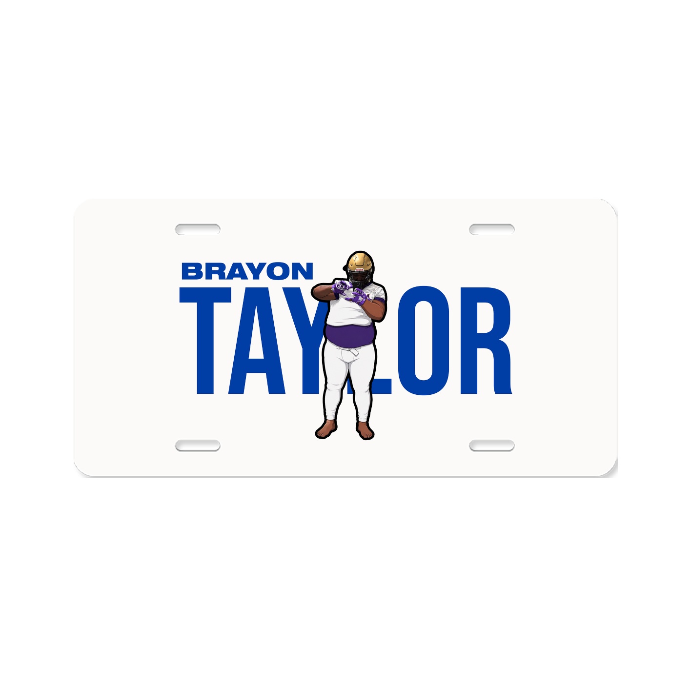 License Plate — Player Name in Classic