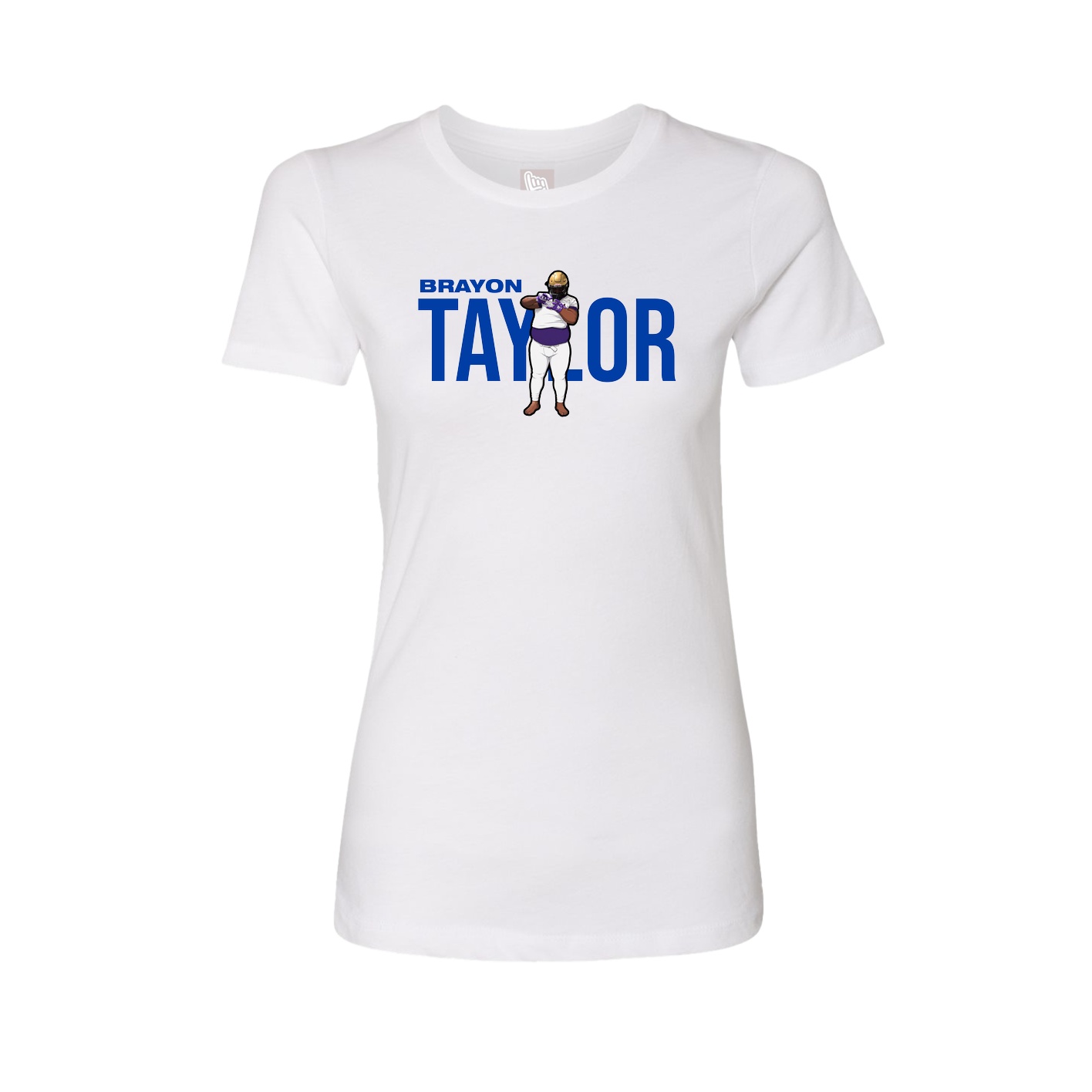 Fitted Women's Tee — Player Name in White