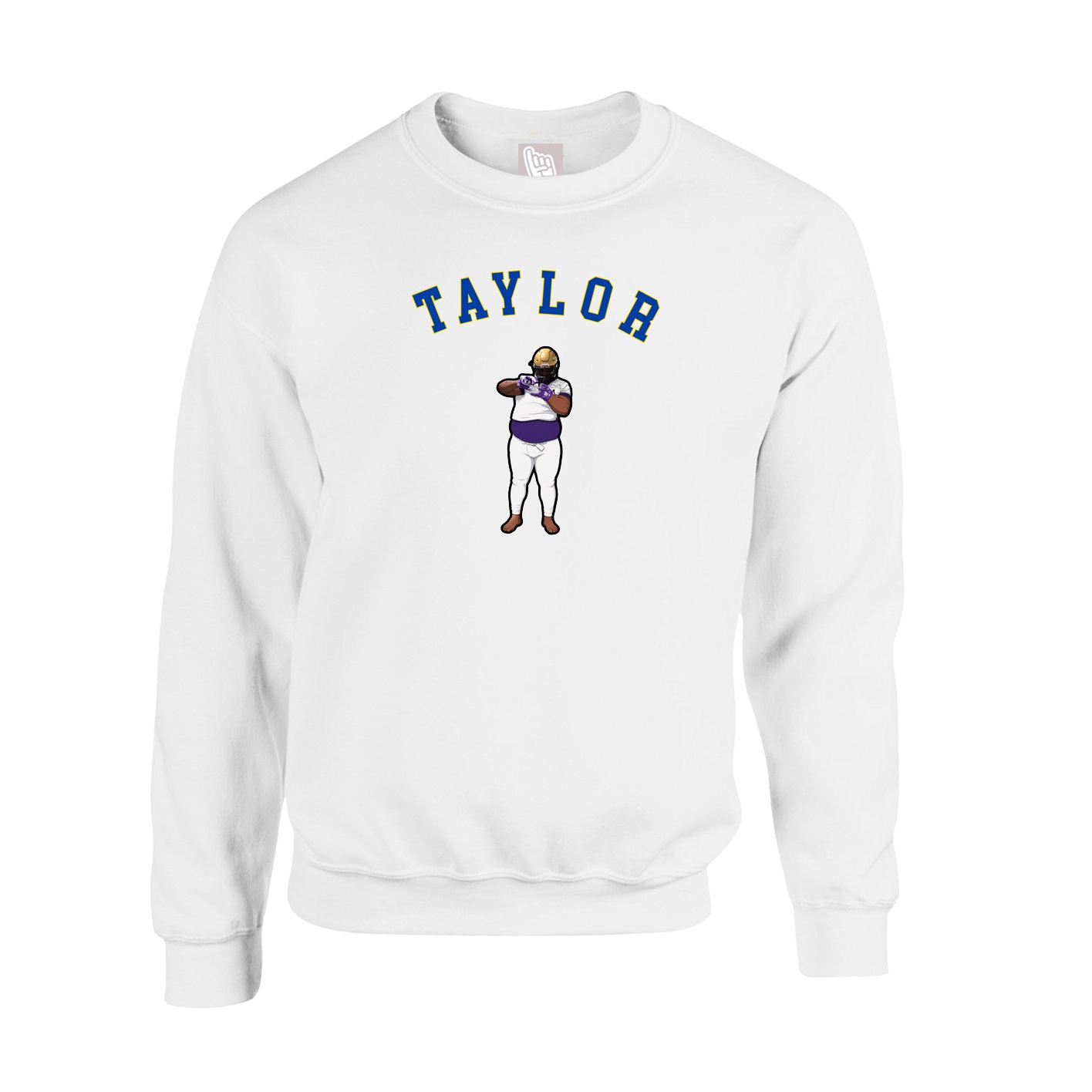 Fleece Crew — Shirsey Arch in White