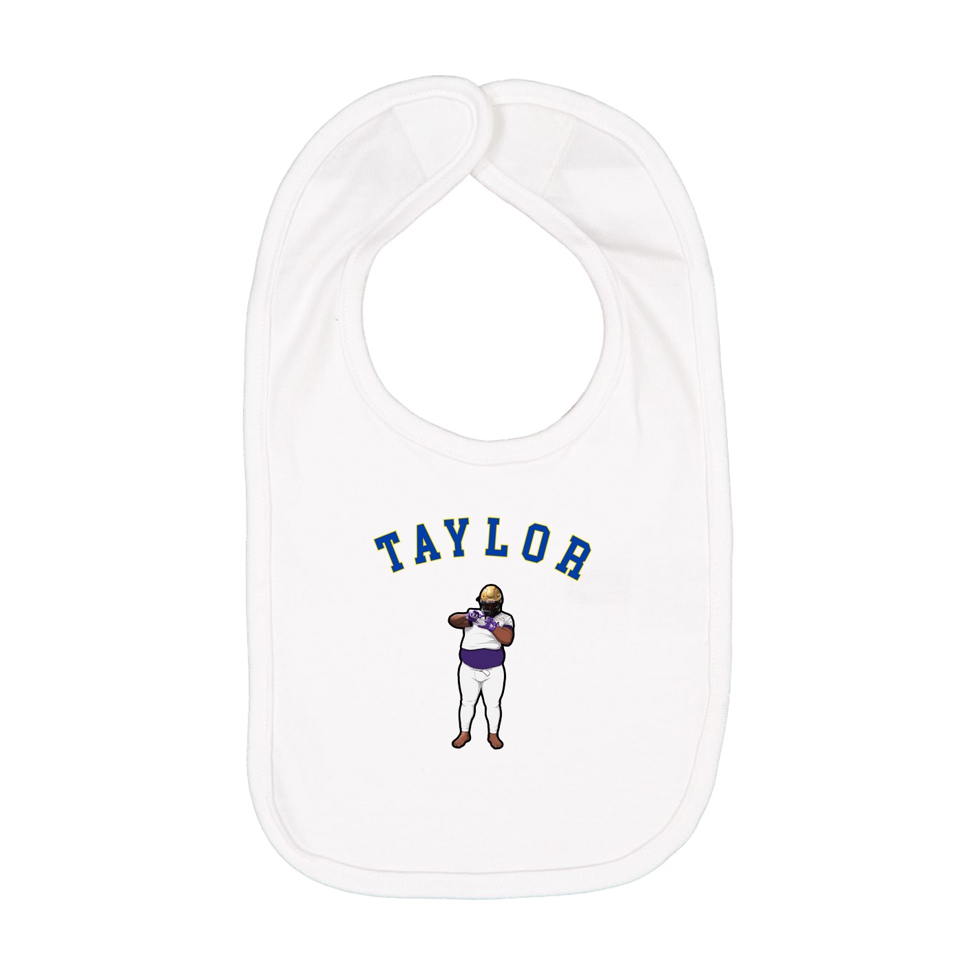 Infant Bib — Shirsey Arch in White
