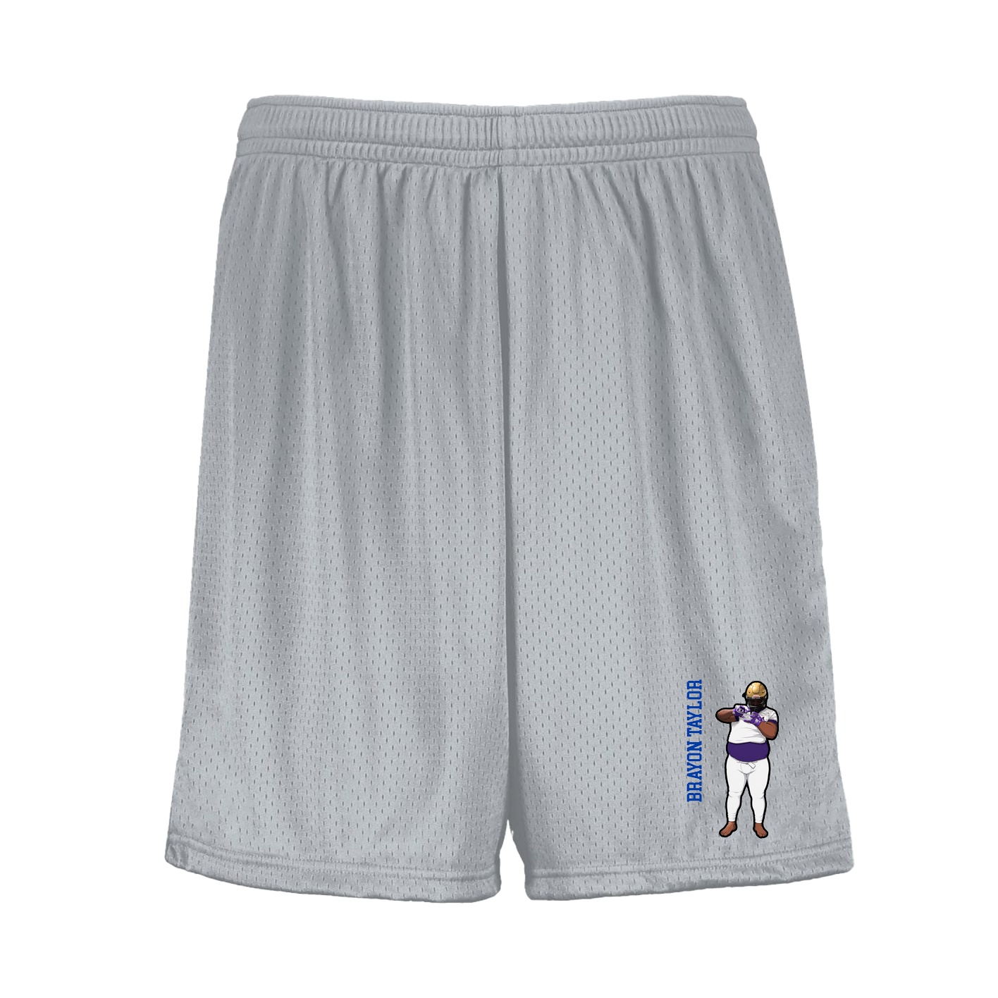 Shorts — Name Vertical in Silver