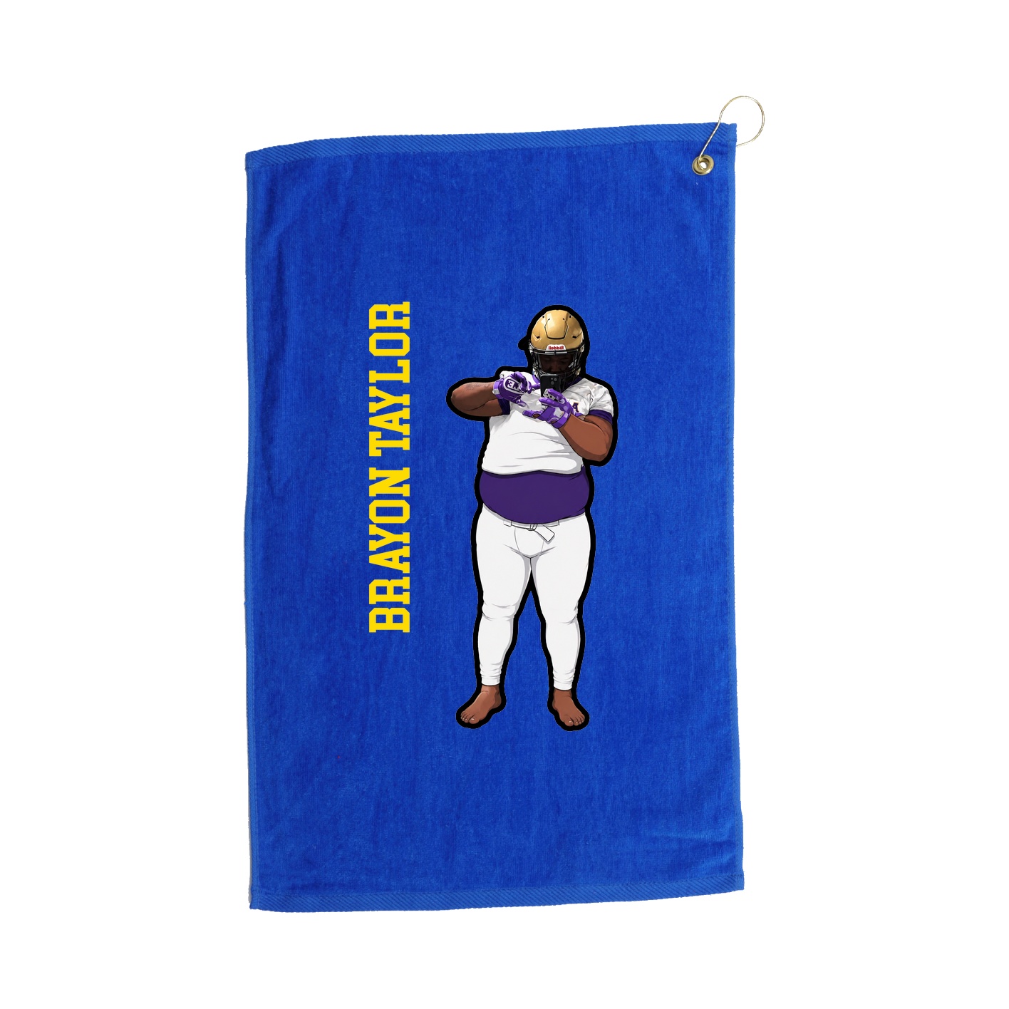 Golf Towel — Name Vertical in Royal