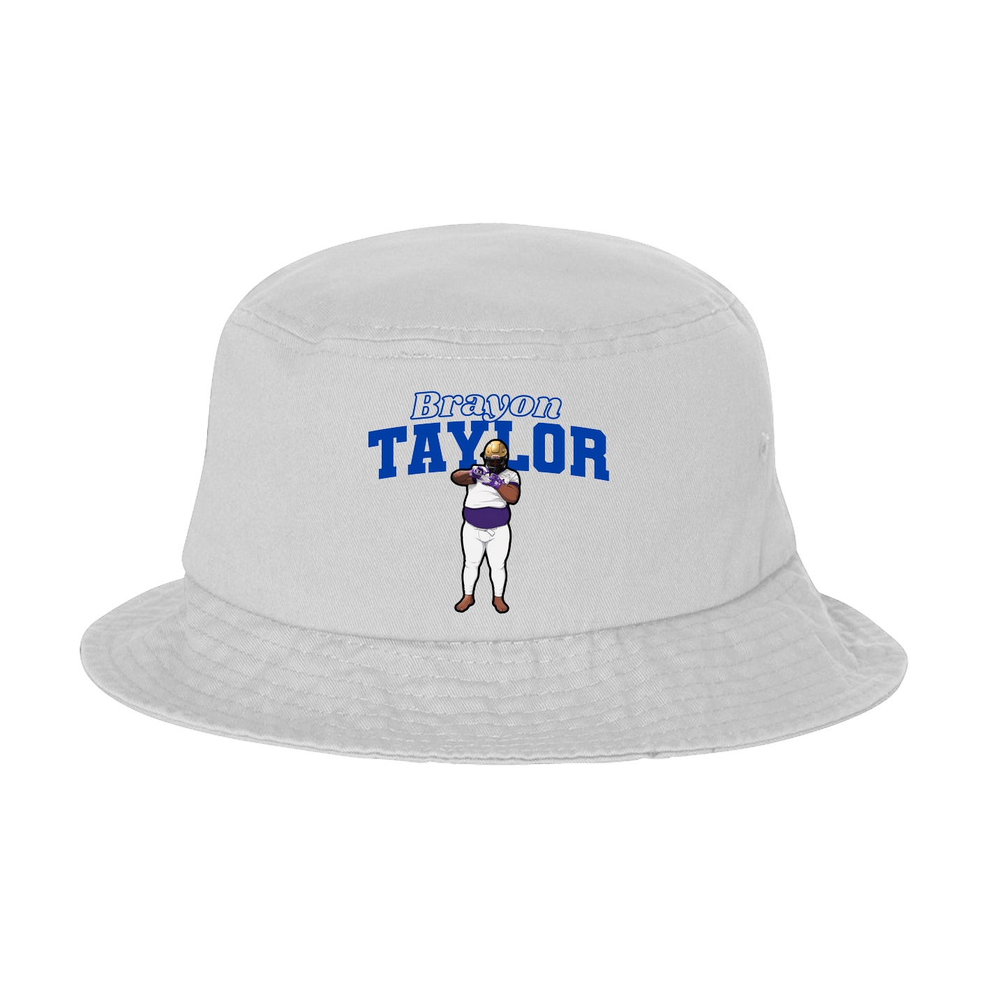 Bucket Cap — Name Arch in White