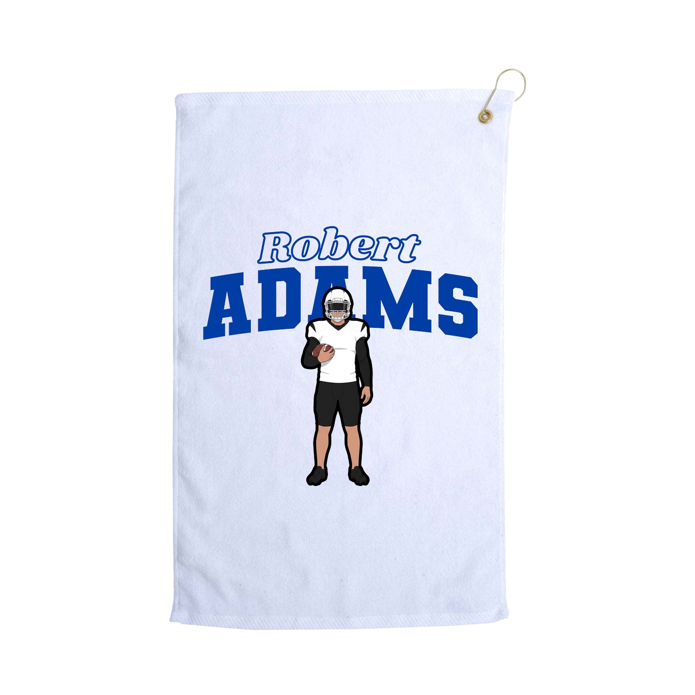 Golf Towel — Name Arch in White