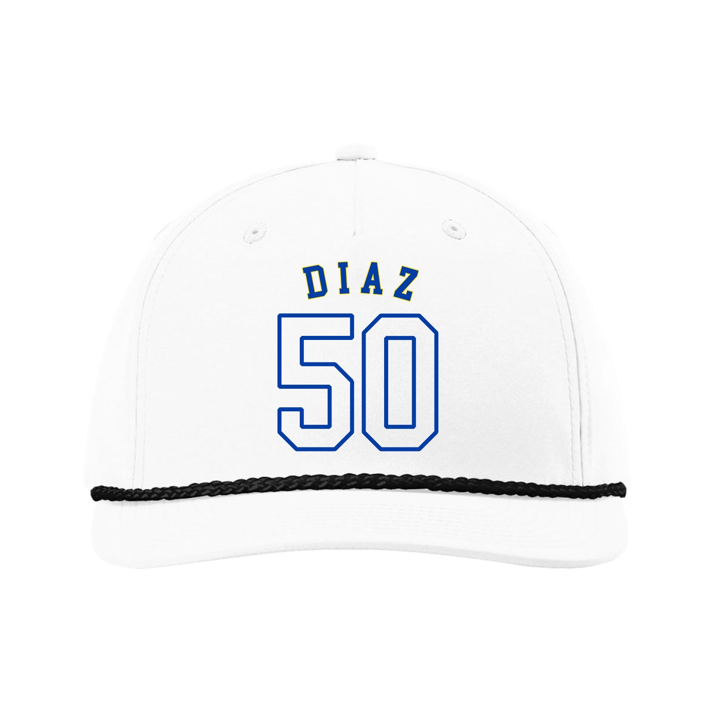 Five-Panel Classic Rope Cap — Shirsey Arch in White