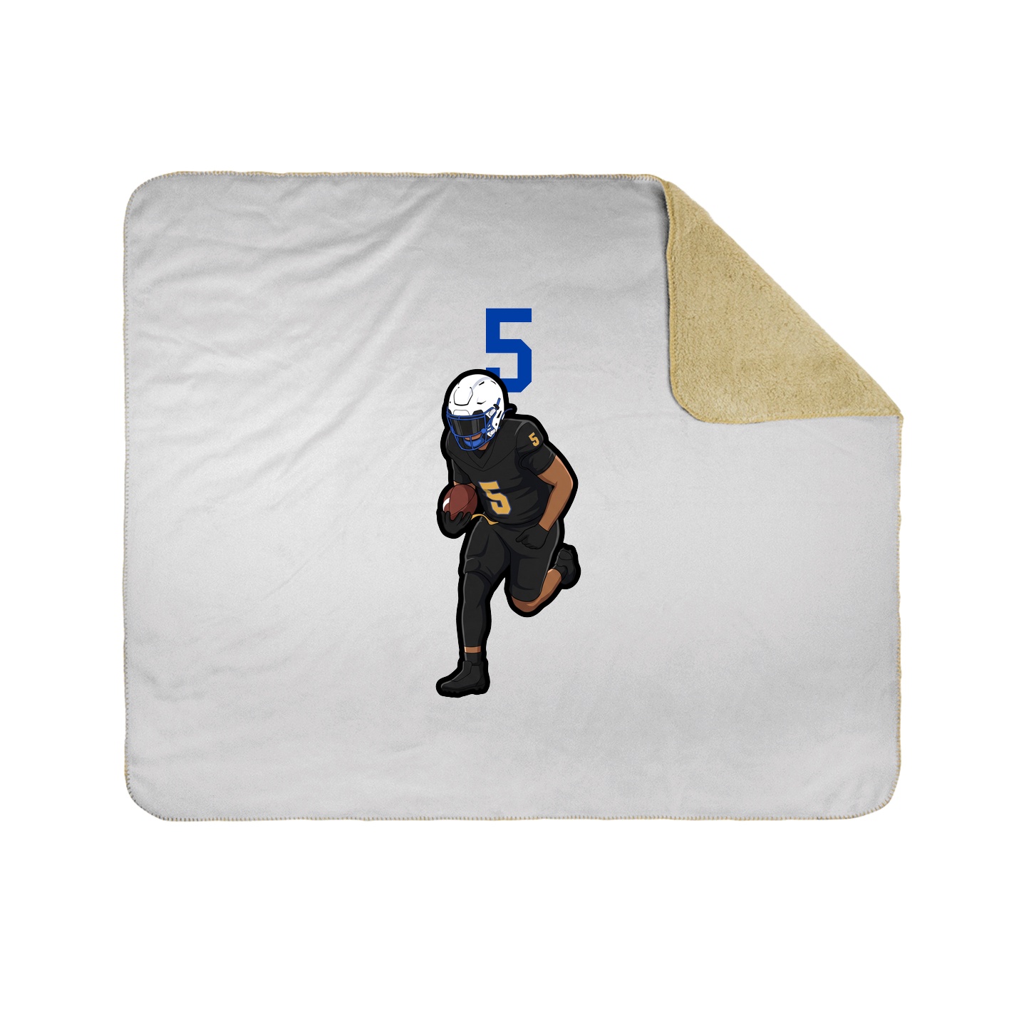 Throw Blanket — Number Top in White