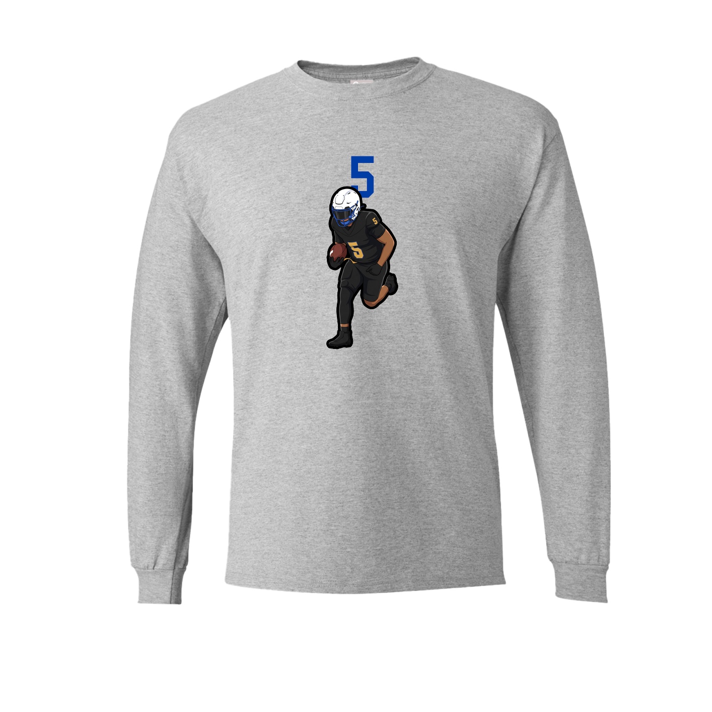 Long Sleeve Tee — Number Top in Grey