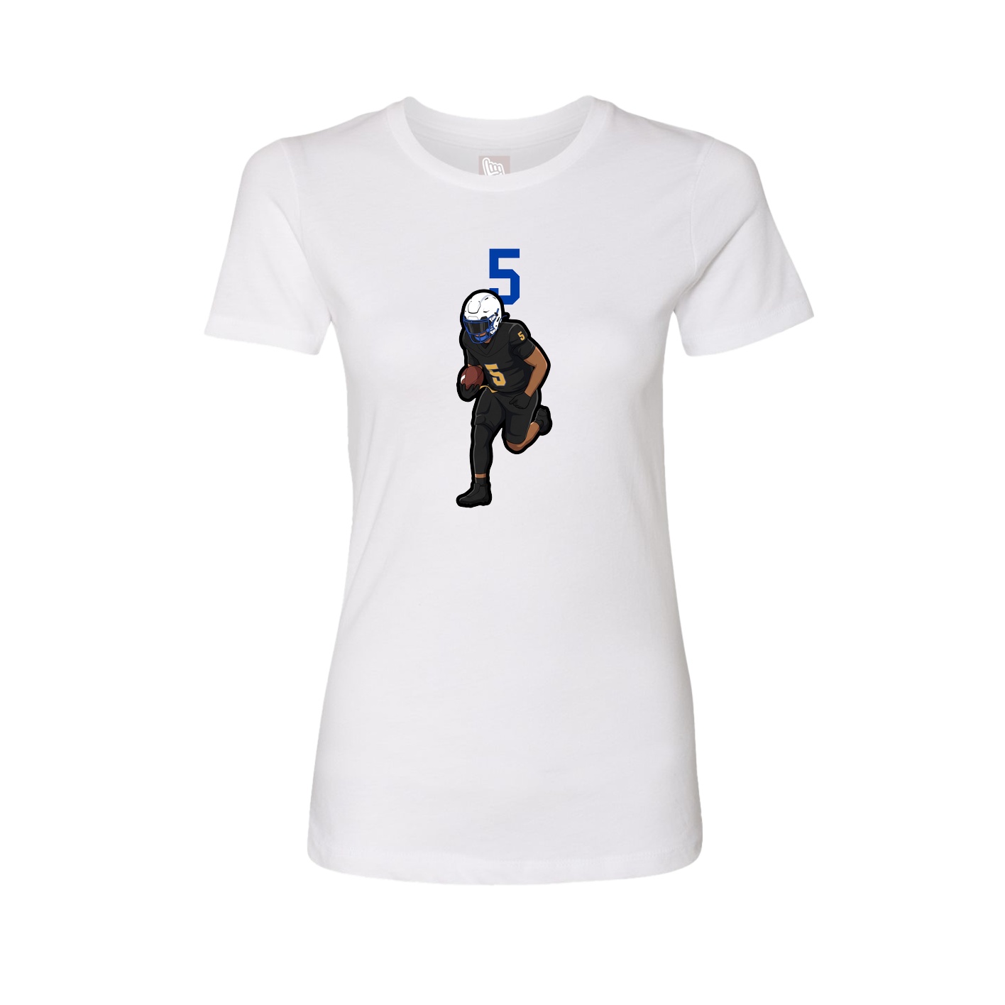 Fitted Women's Tee — Number Top in White