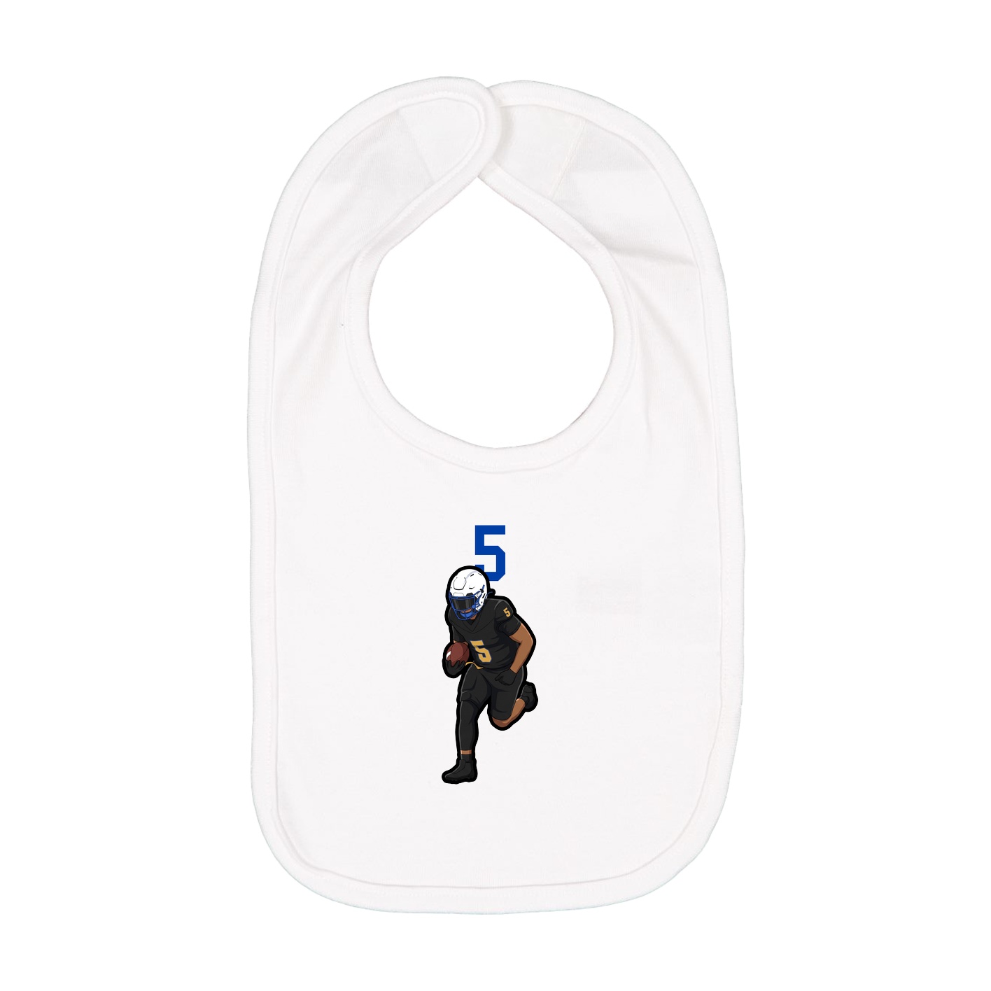 Infant Bib — Number Top in White