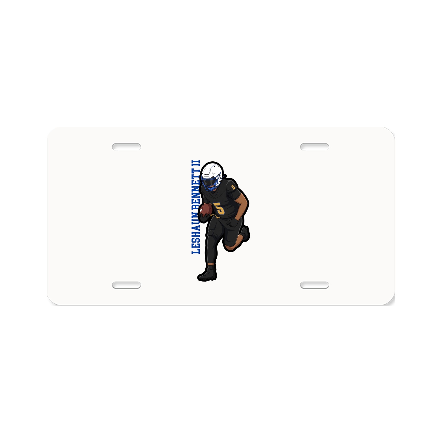 License Plate — Name Vertical in Classic
