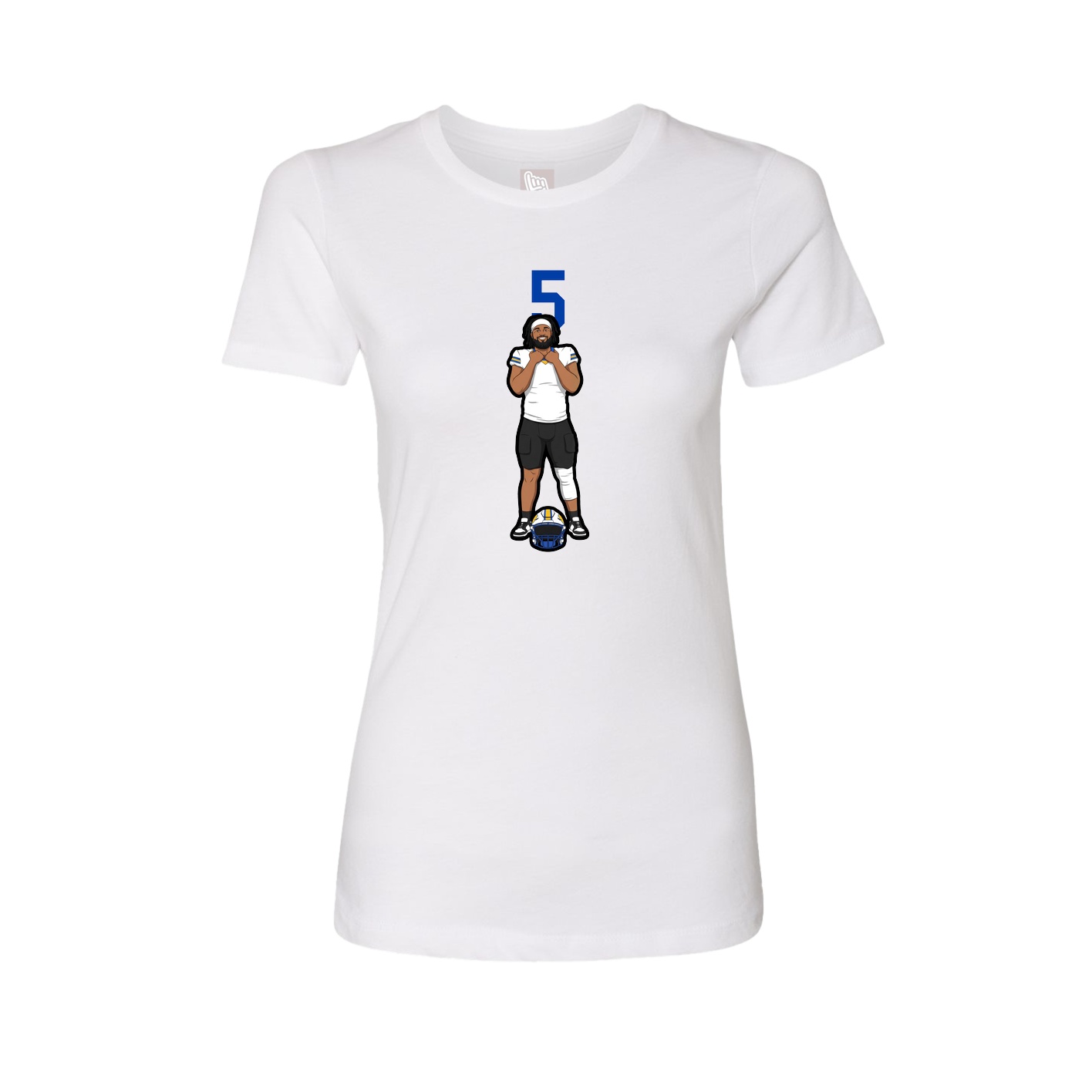 Fitted Women's Tee — Number Top in White