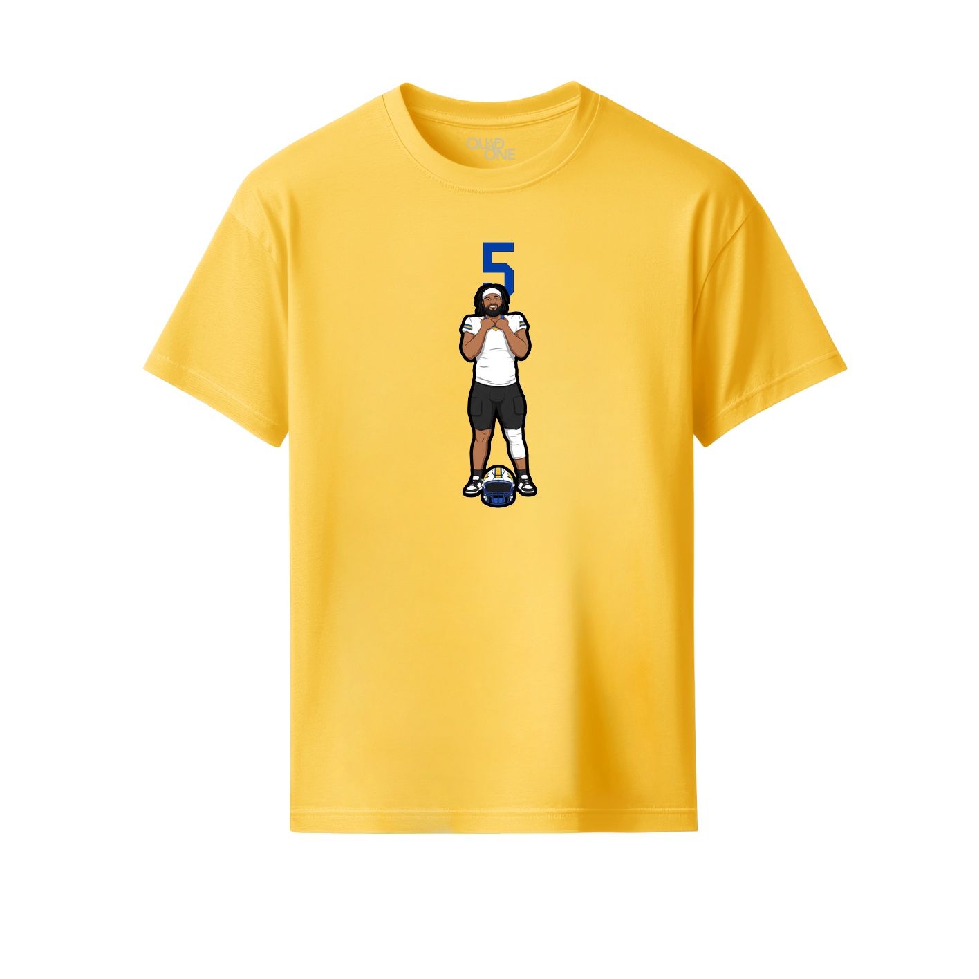 Youth Tee — Number Top in Yellow