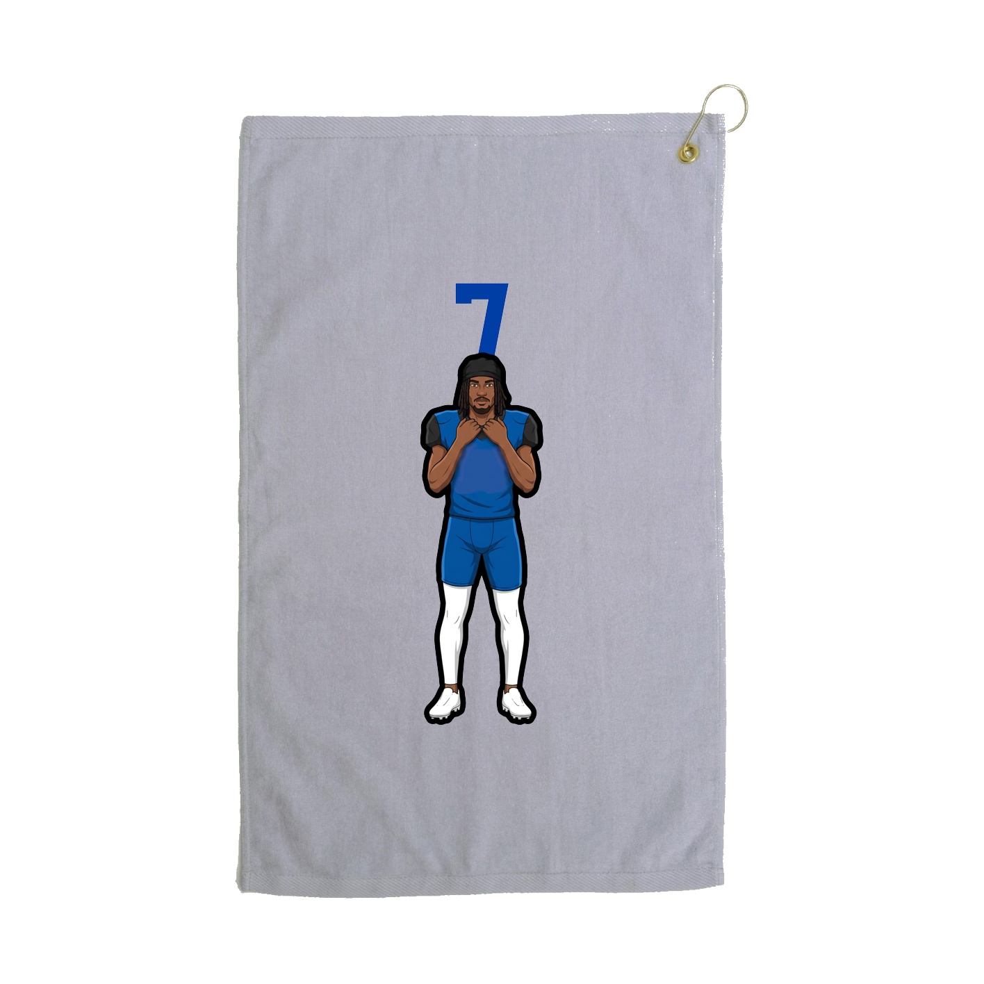 Golf Towel — Number Top in Grey