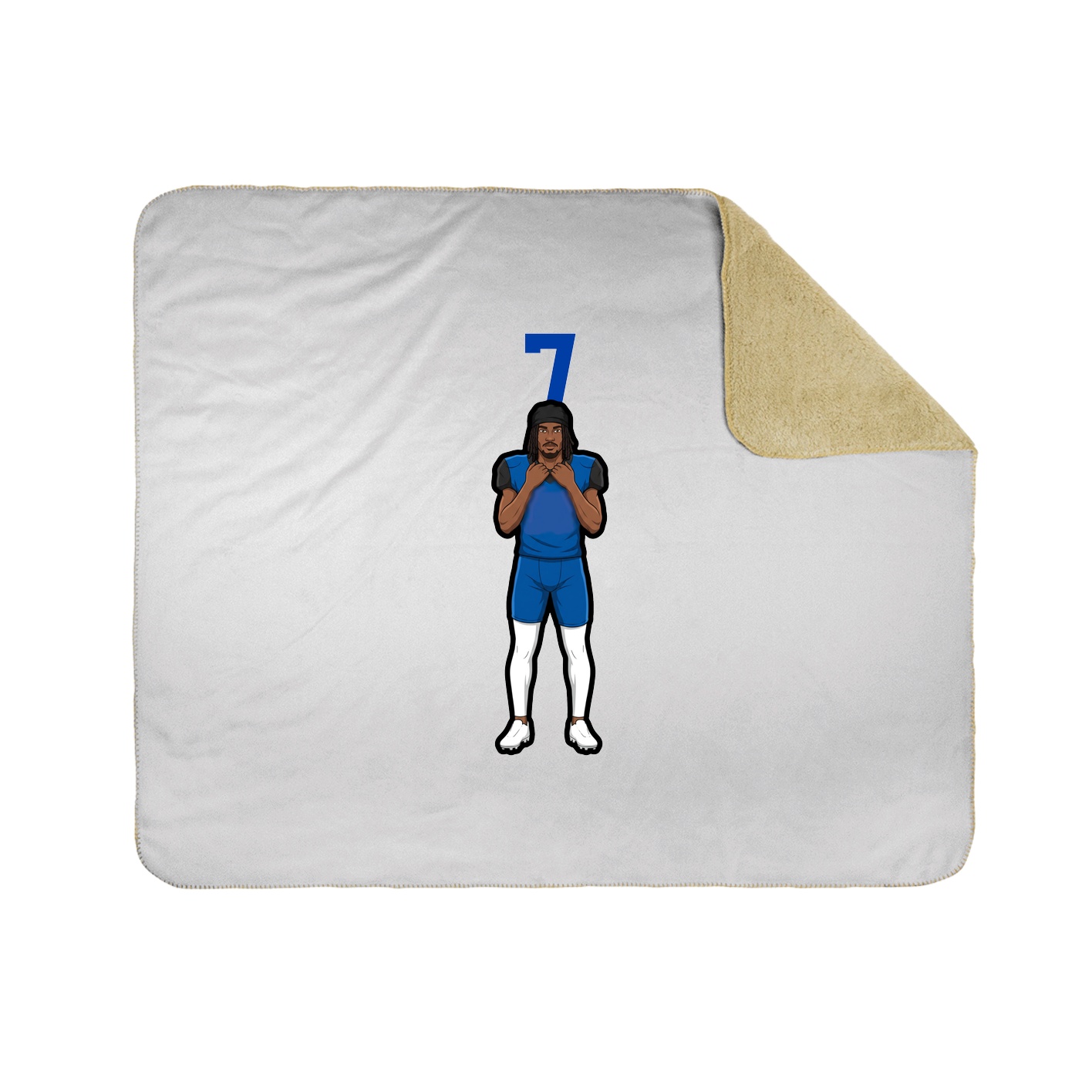 Throw Blanket — Number Top in White