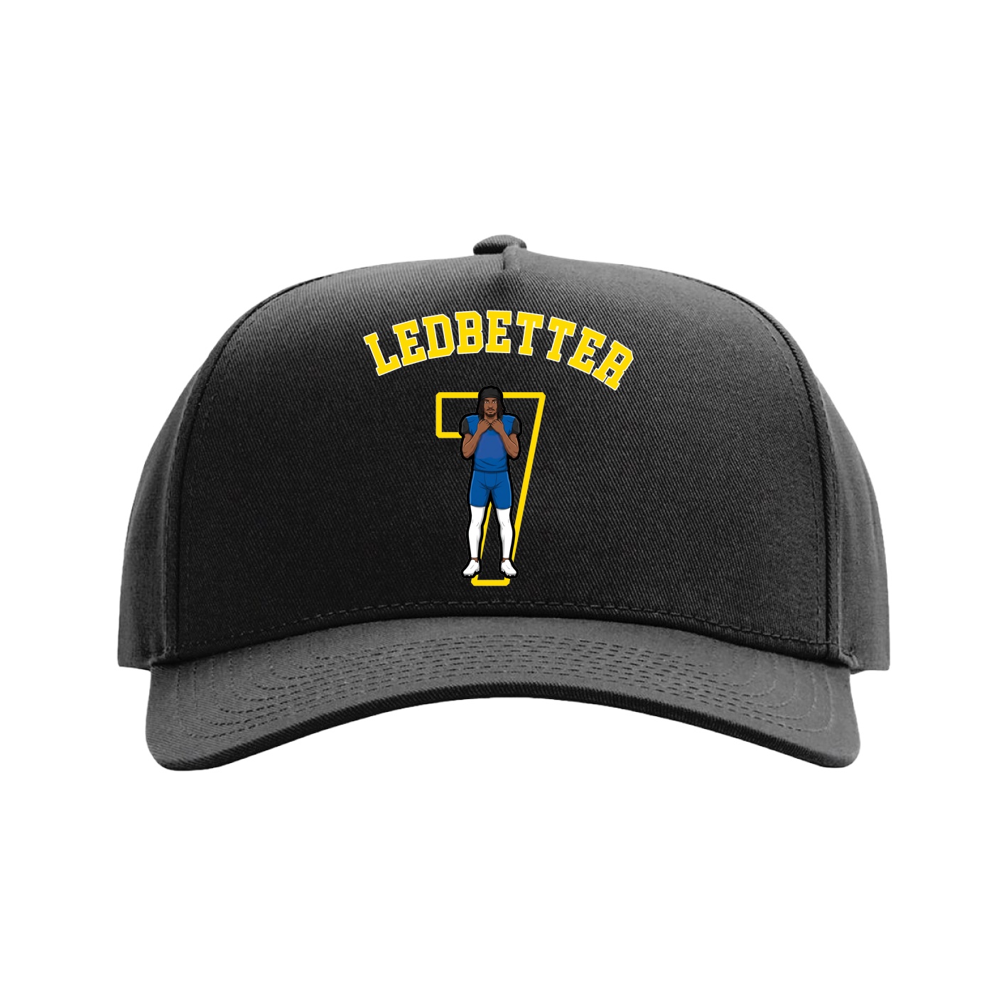 Full Fabric Five-Panel Champ Cap — Shirsey Arch in Black