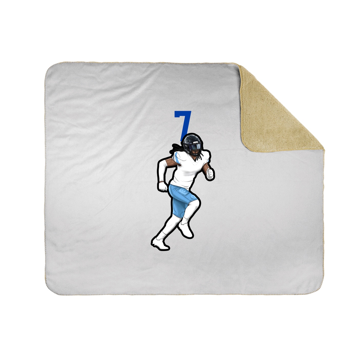 Throw Blanket — Number Top in White