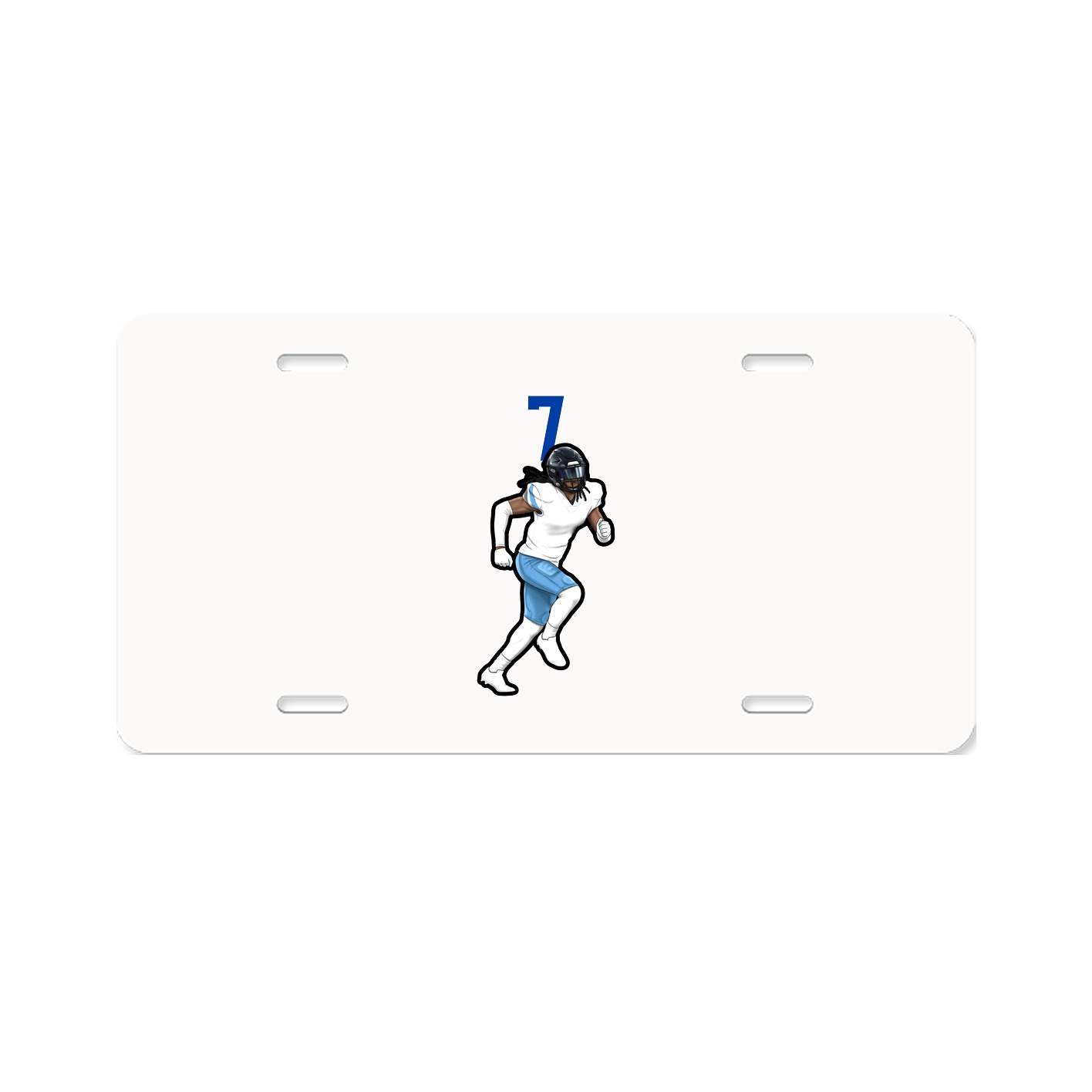License Plate — Number Top in Classic