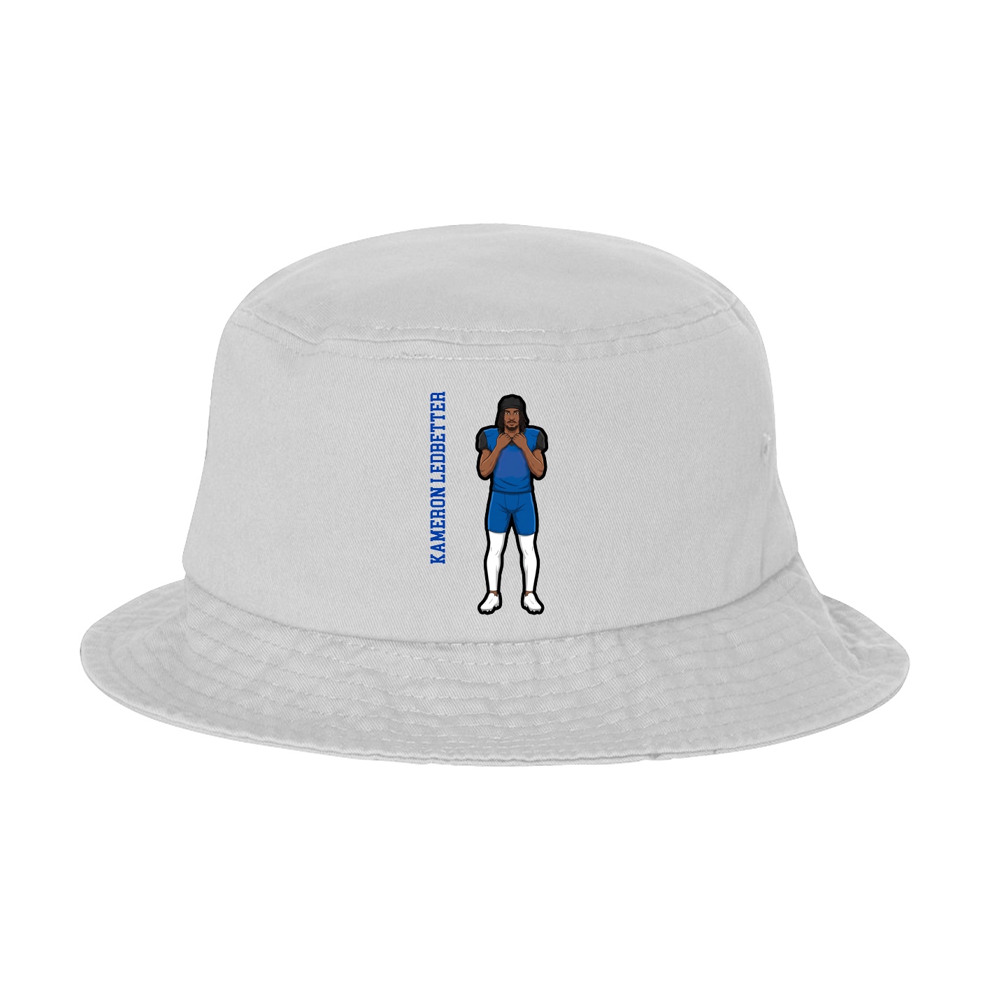 Bucket Cap — Name Vertical in White