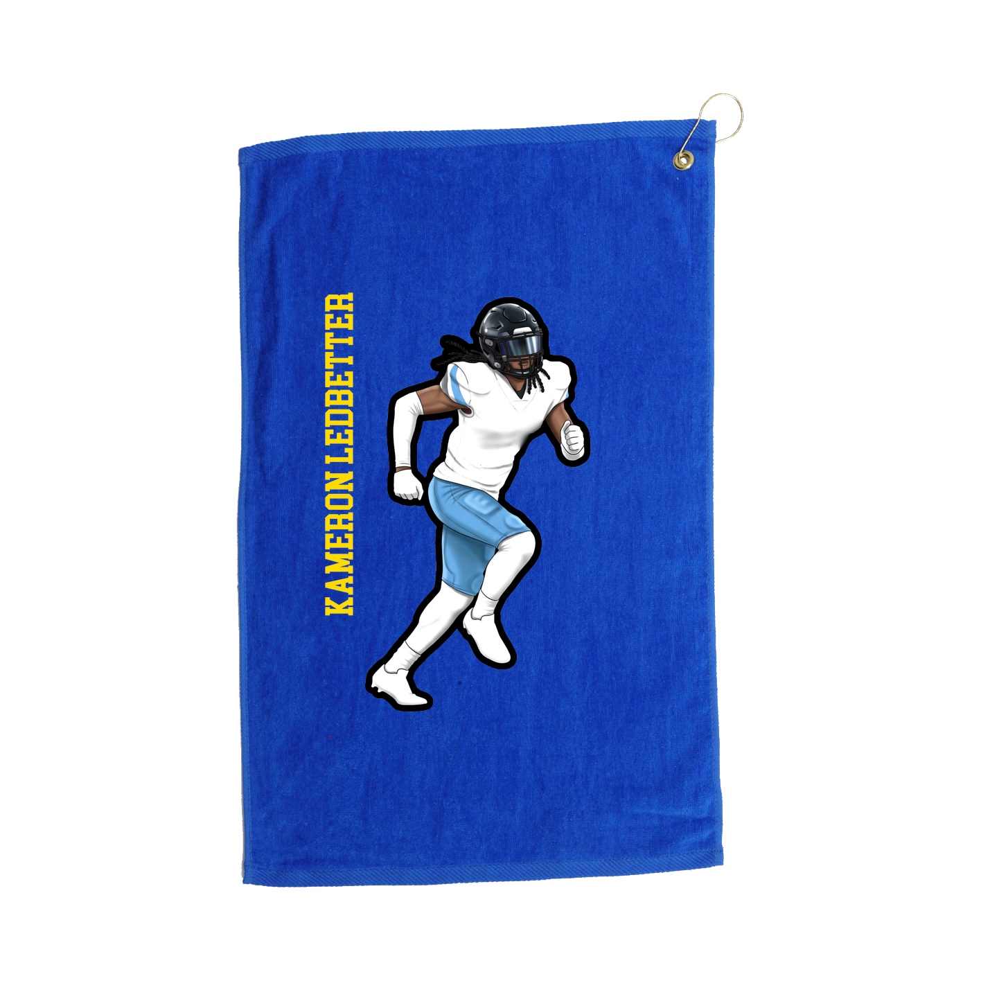 Golf Towel — Name Vertical in Royal