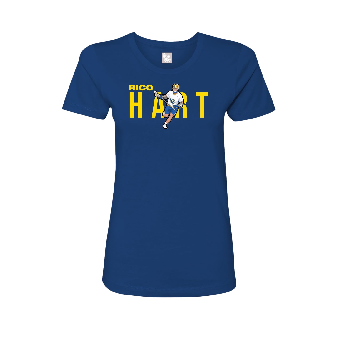 Fitted Women's Tee — Player Name in Royal